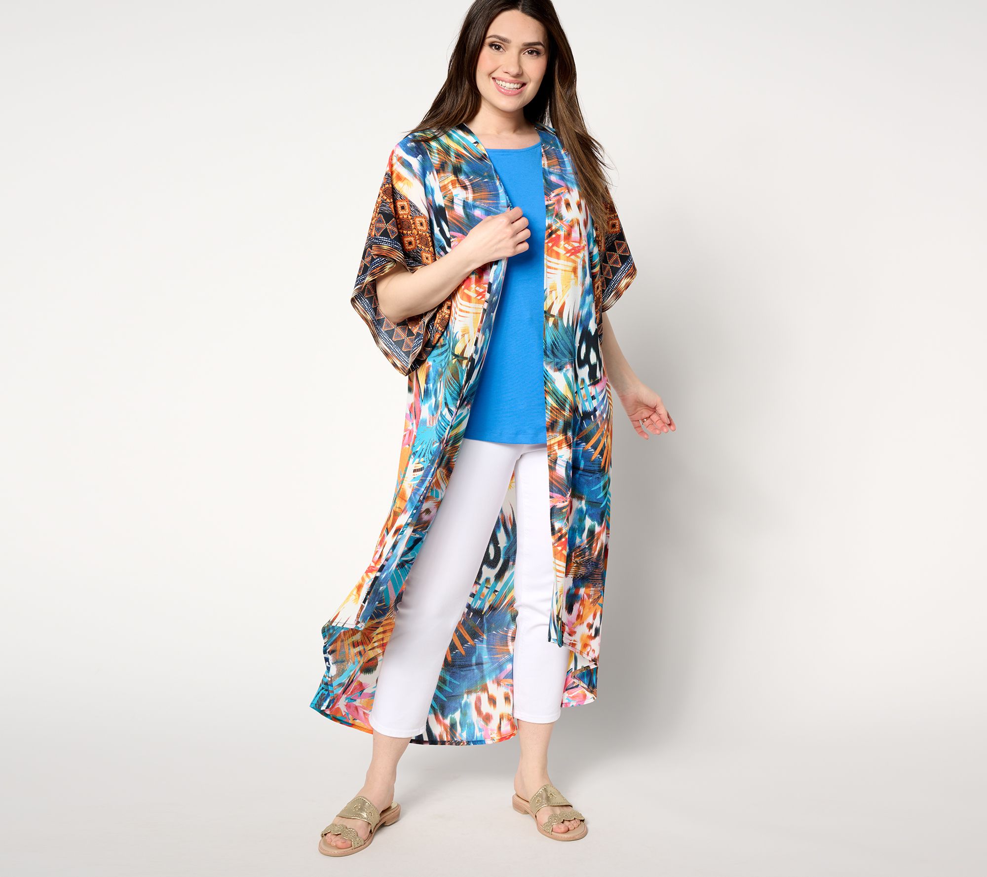 "As Is" Attitudes by Renee Regular Border Print Duster