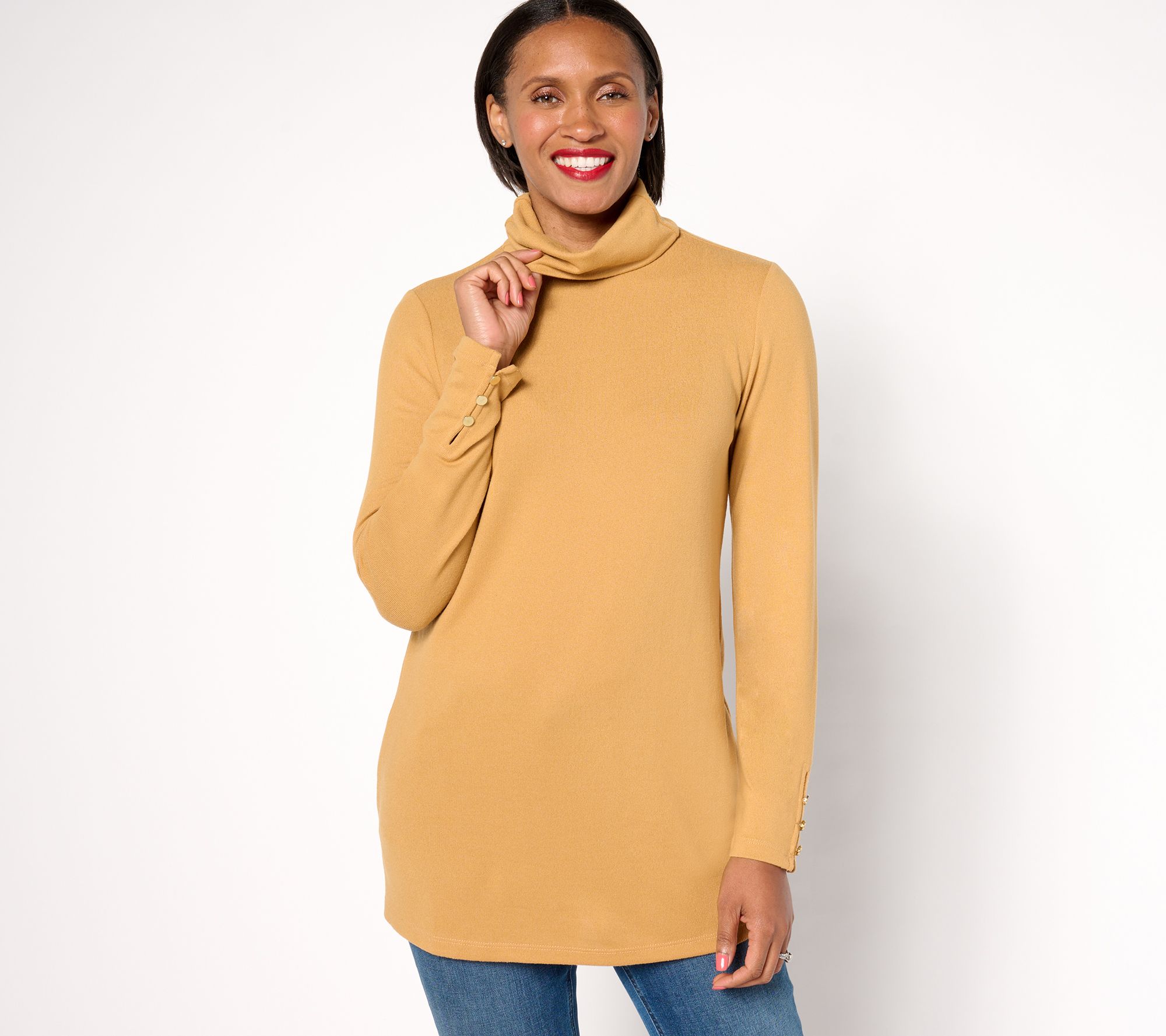 Denim & Co. Essentials Regular Heavenly Jersey Tunic