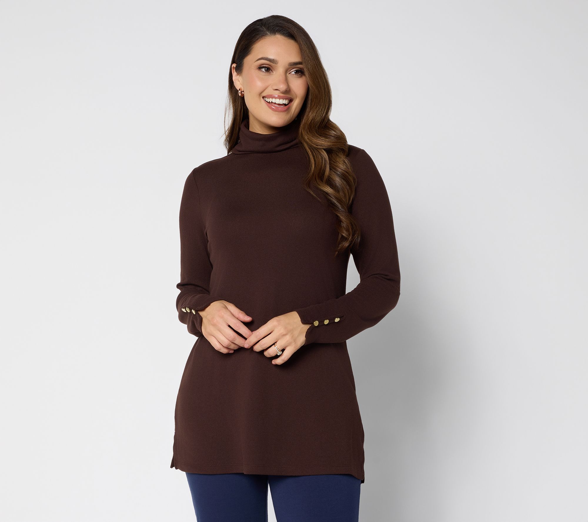 Denim & Co. Essentials Regular Heavenly Jersey Tunic