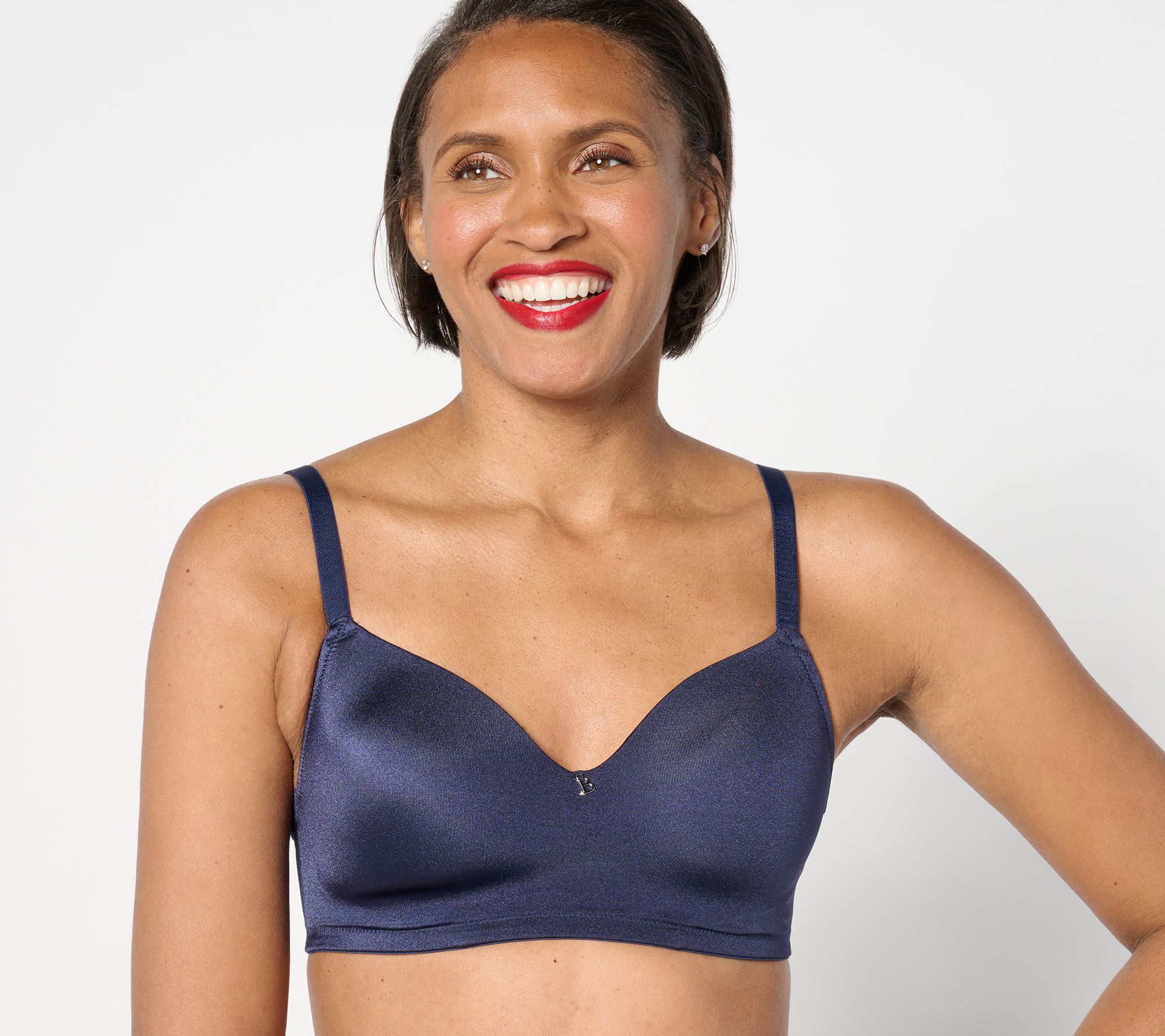 "As Is"Breezies Original Shimmer Microfiber WF T-Shirt Bra