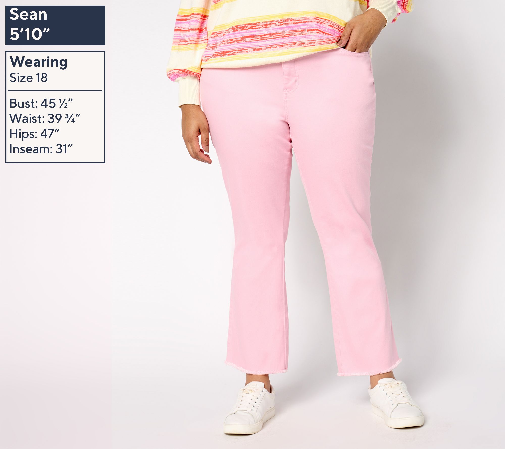 Belle by Kim Gravel TripleLuxe Denim Ankle Flare Jean