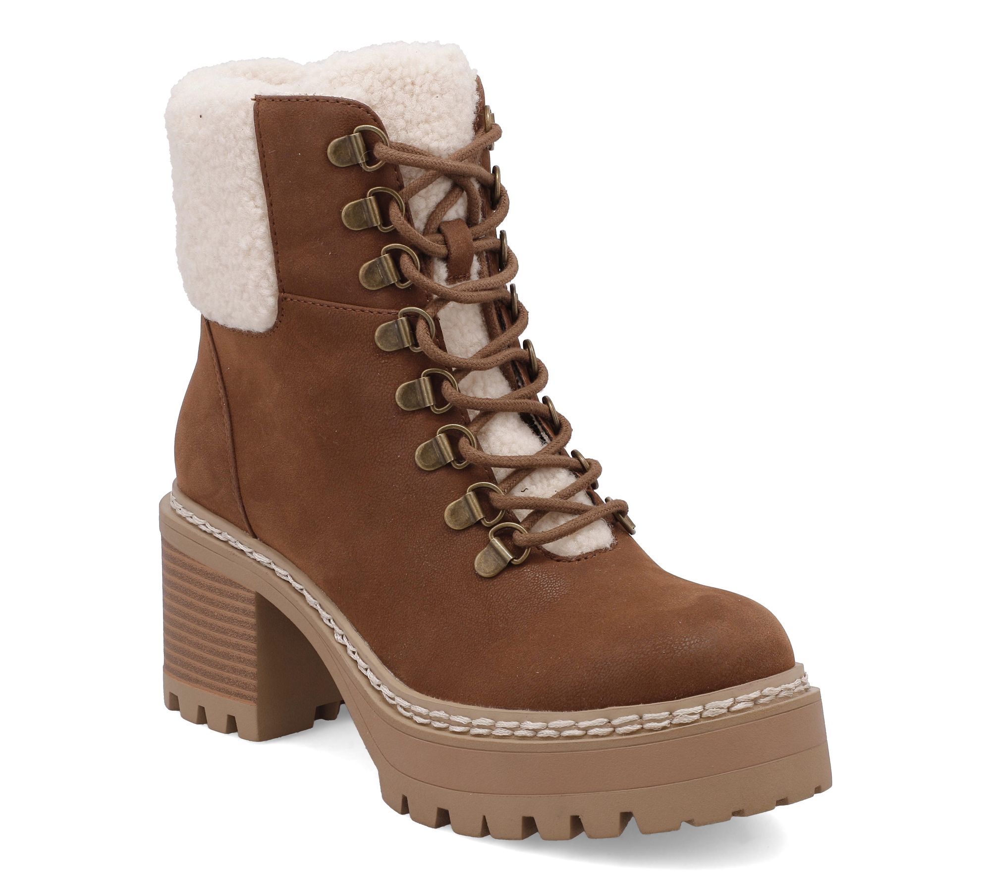 MIA Shoes Cold Weather Lace-Up Boots - Tiler