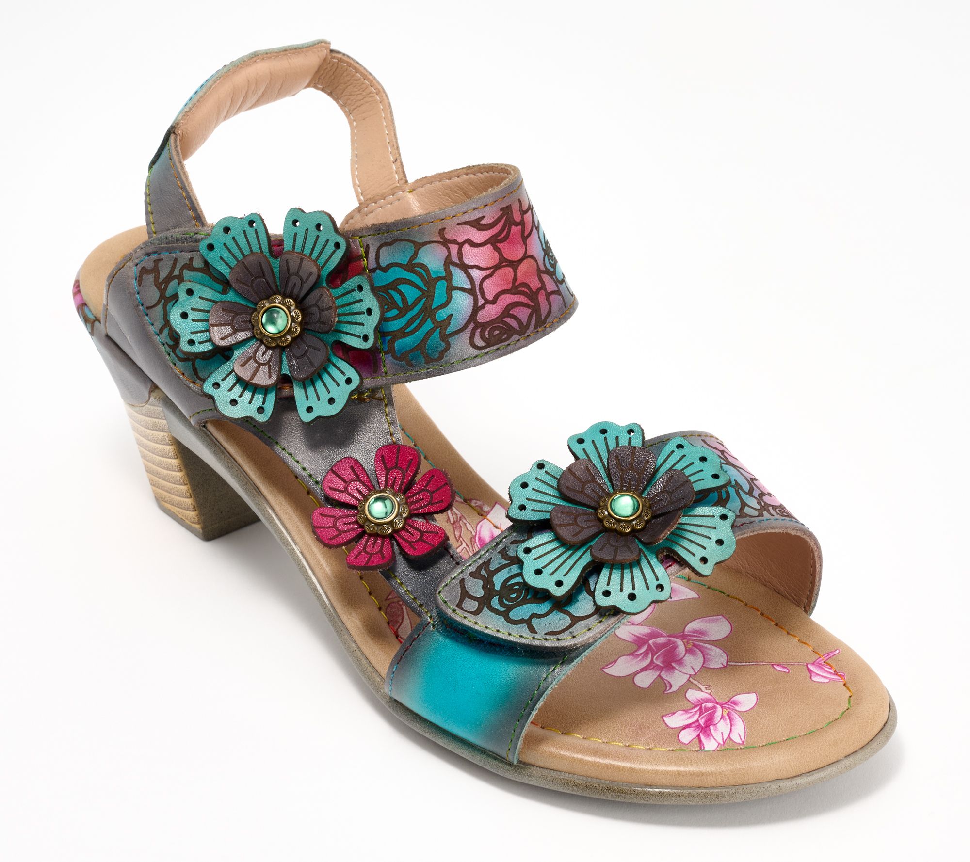 L'Artiste by Spring Step Leather Heeled Sandals Salira
