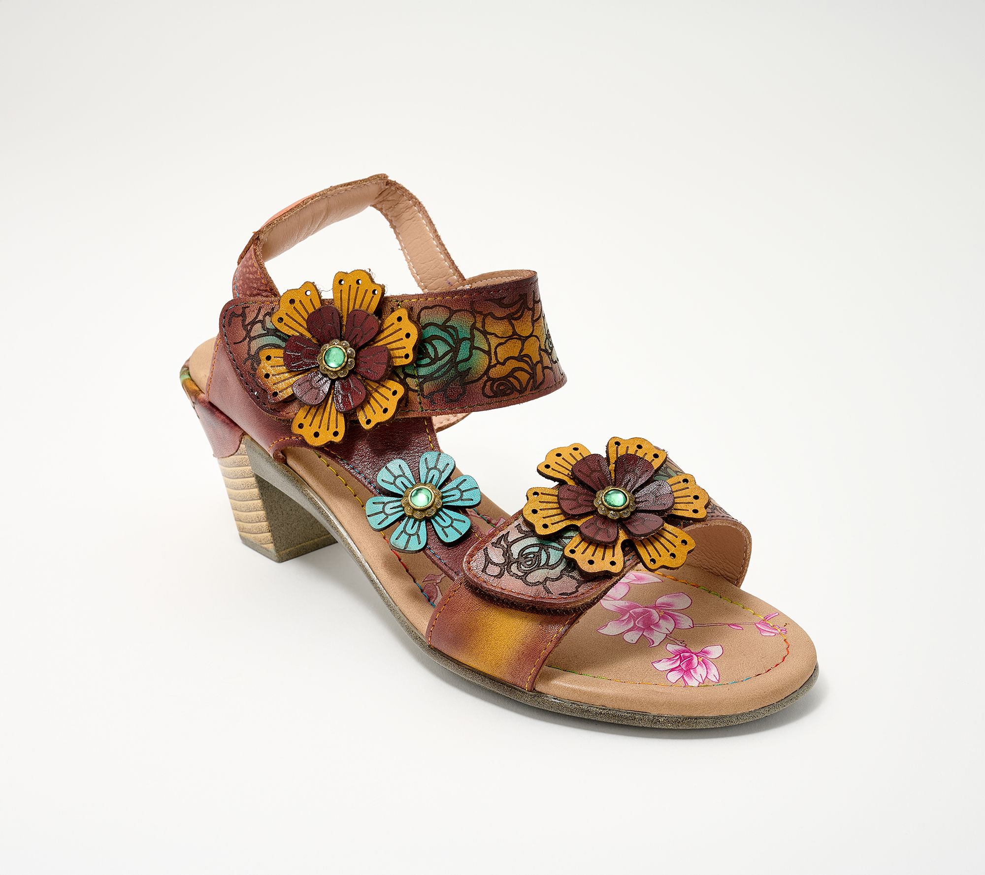 L'Artiste by Spring Step Leather Heeled Sandals Salira