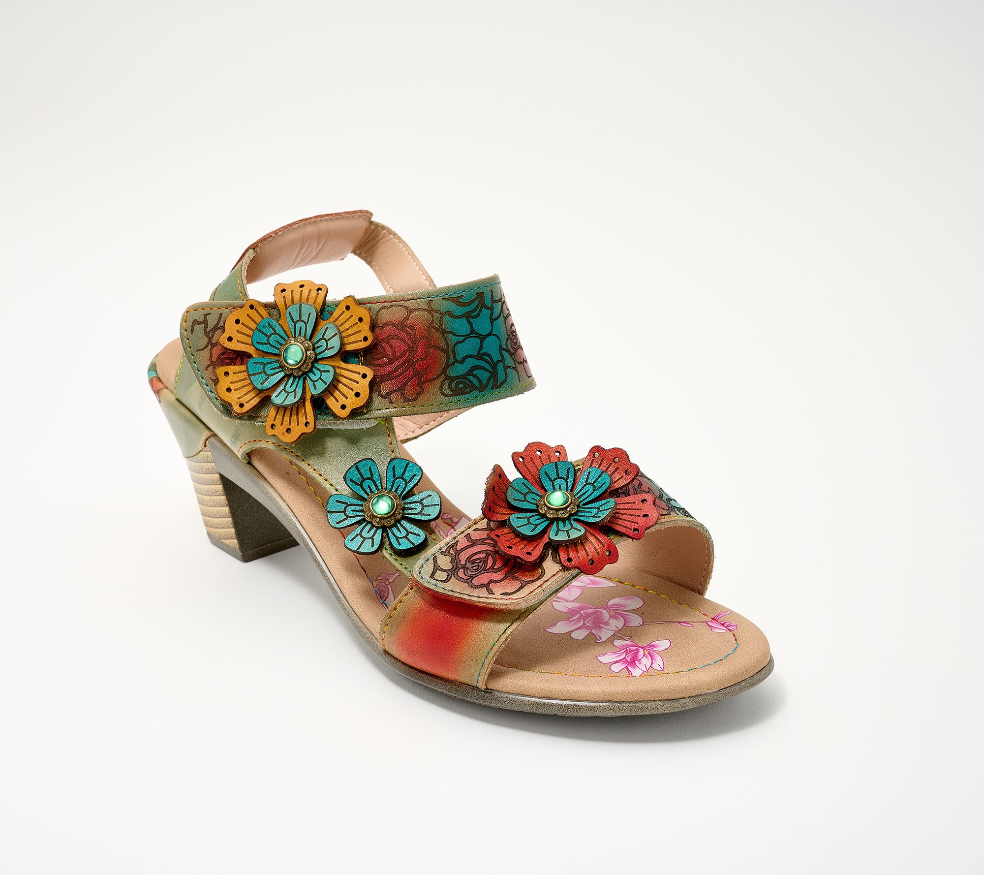 L'Artiste by Spring Step Leather Heeled Sandals Salira