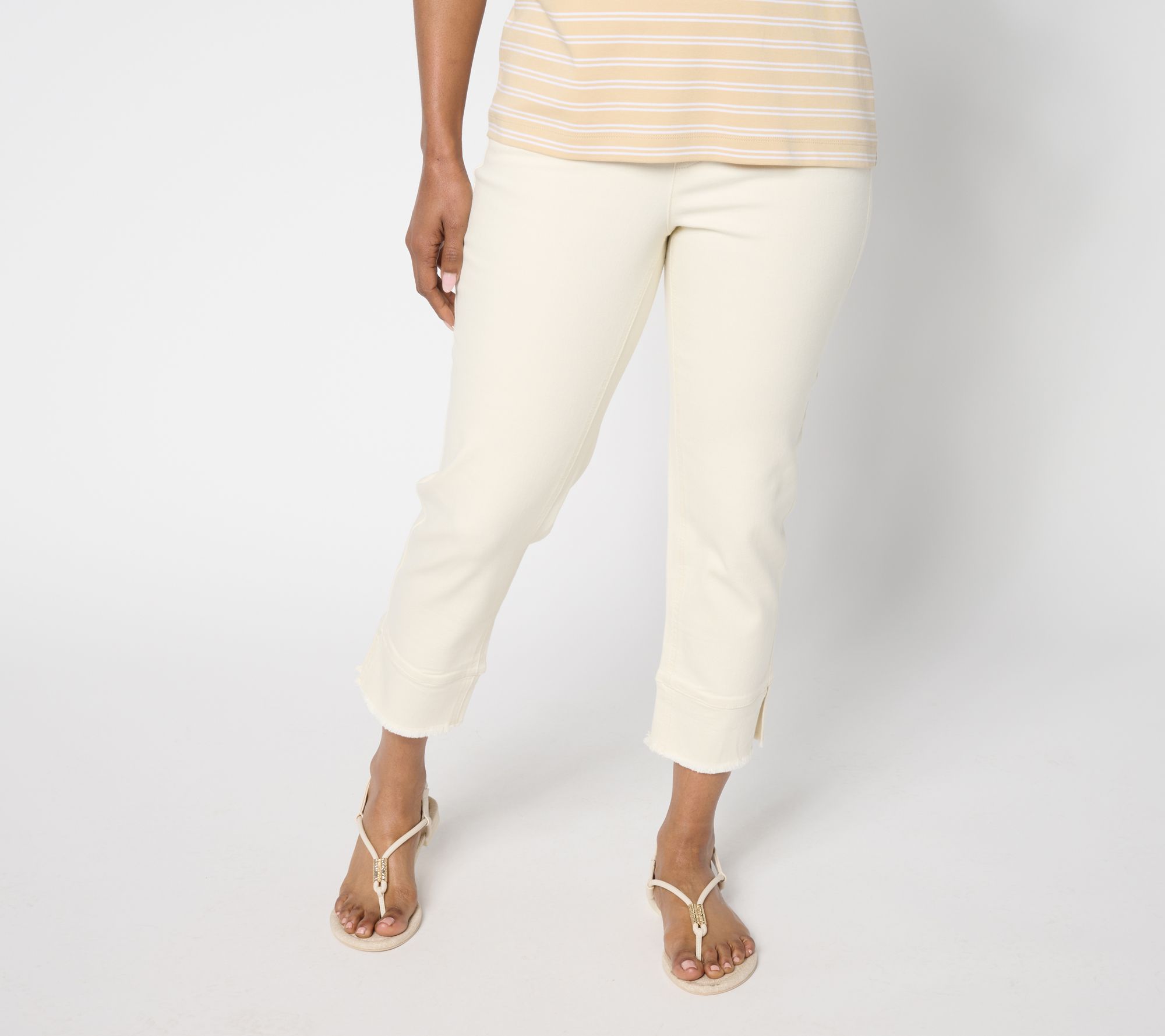 Isaac Mizrahi Live! Tall True Denim Crop Jeans with Cuff