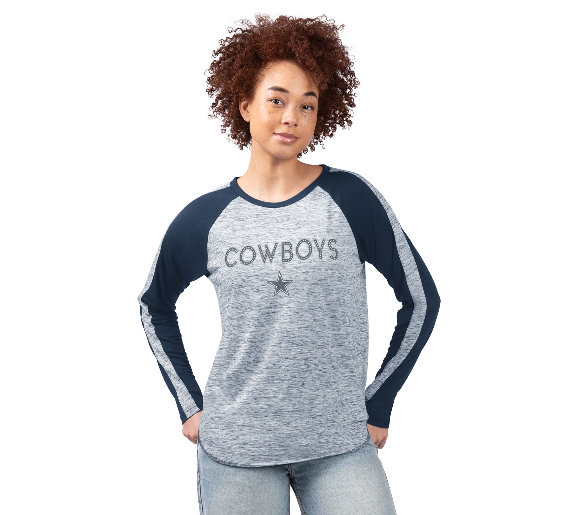 "As Is" NFL Dallas Women's Goals Light Weight Long Sleeve T-Shirt