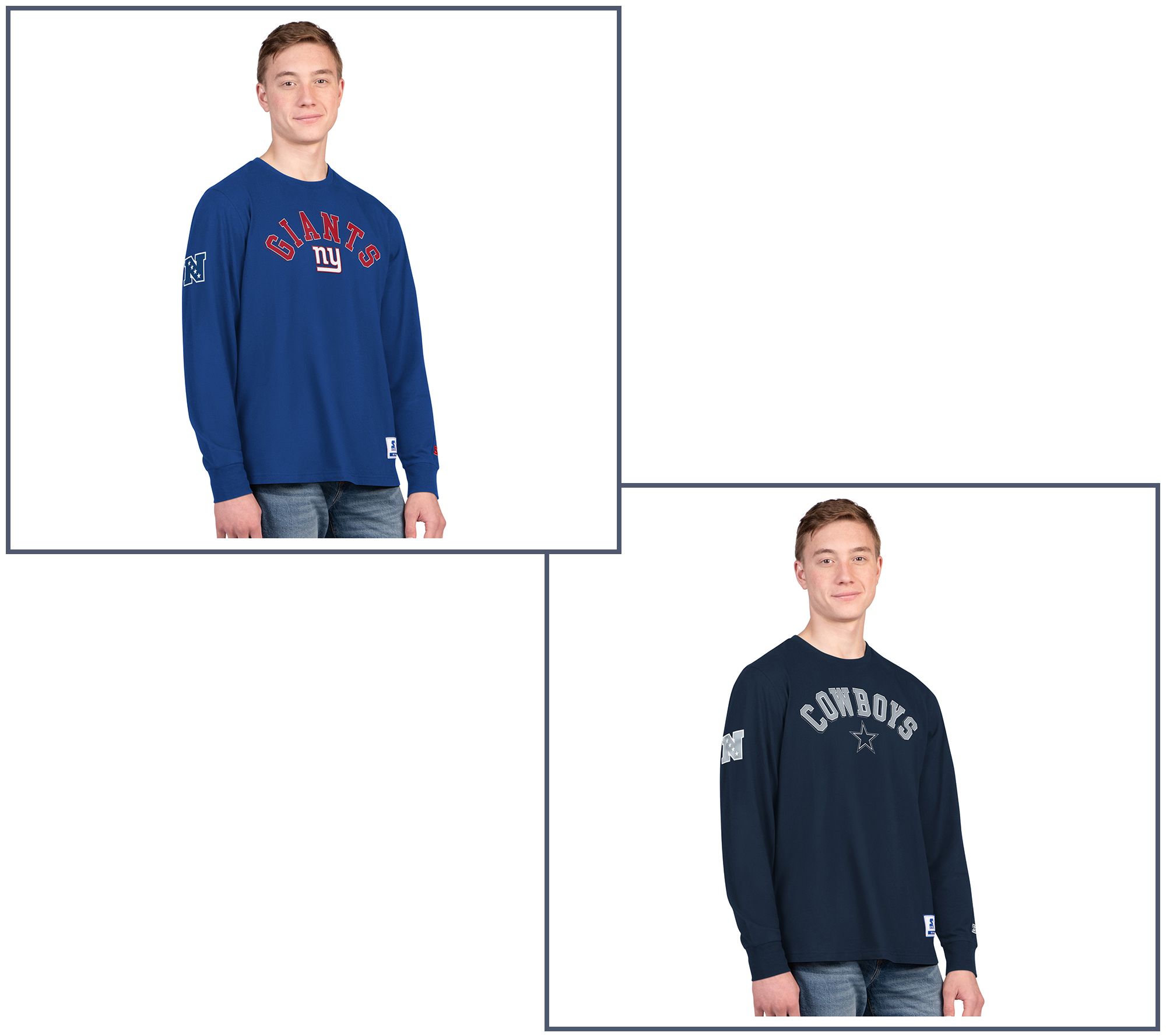 NFL Officially Licensed Starter Men's Embroidered LS Tee