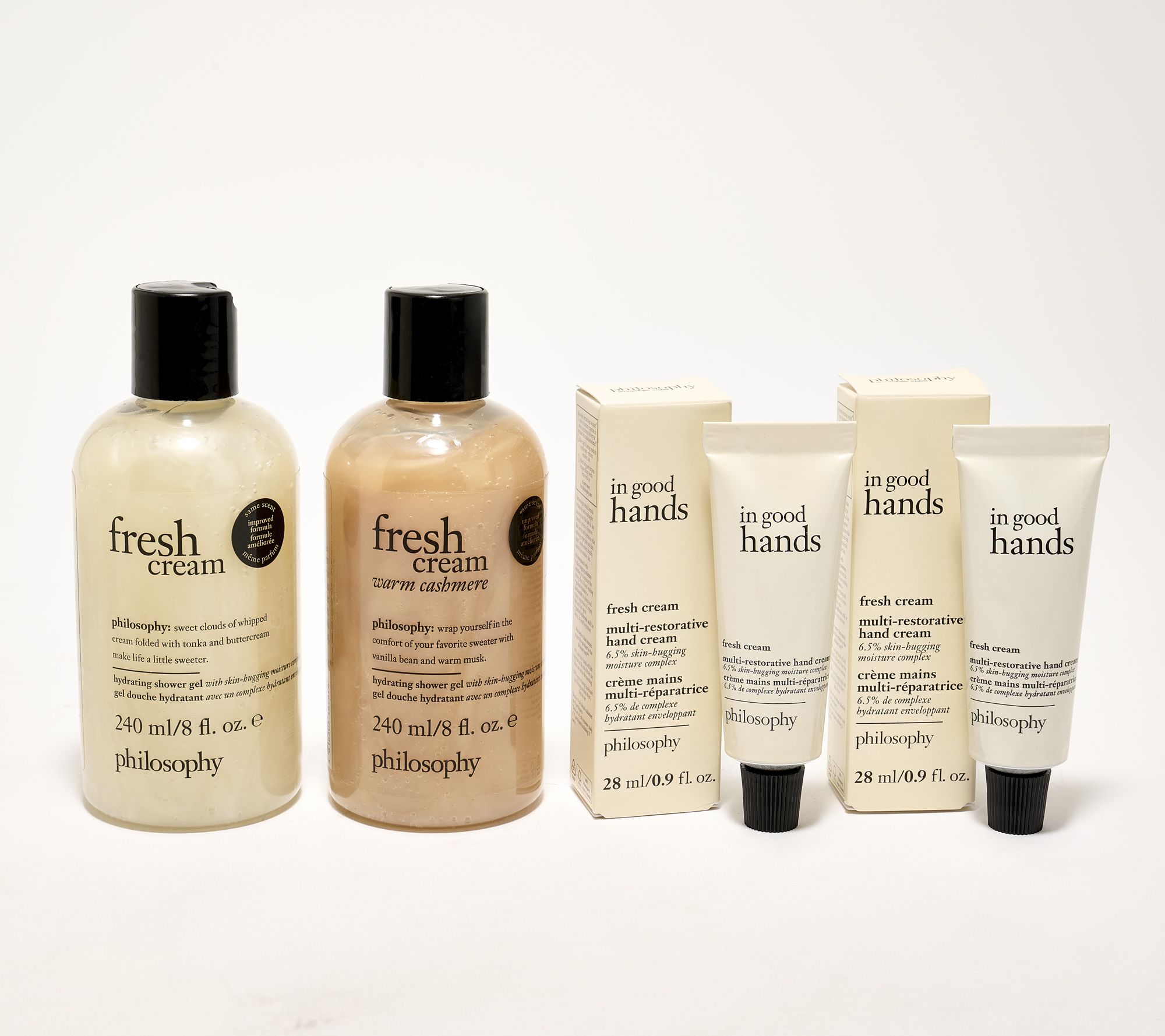 philosophy fresh cream & warm cashmere perfect gifting 4pc set