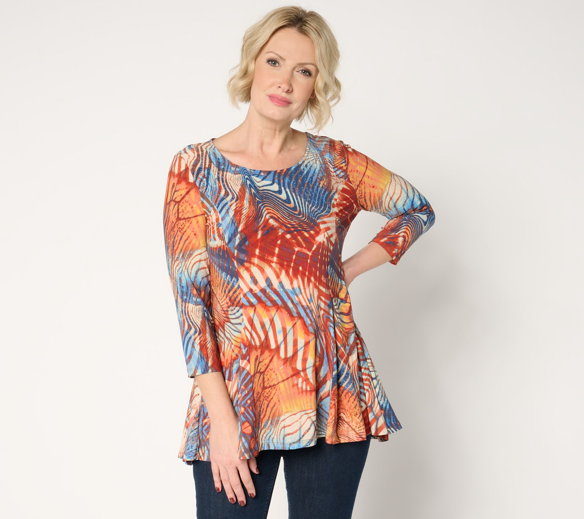 "As Is" Attitudes by Renee Como Jersey Godet Top