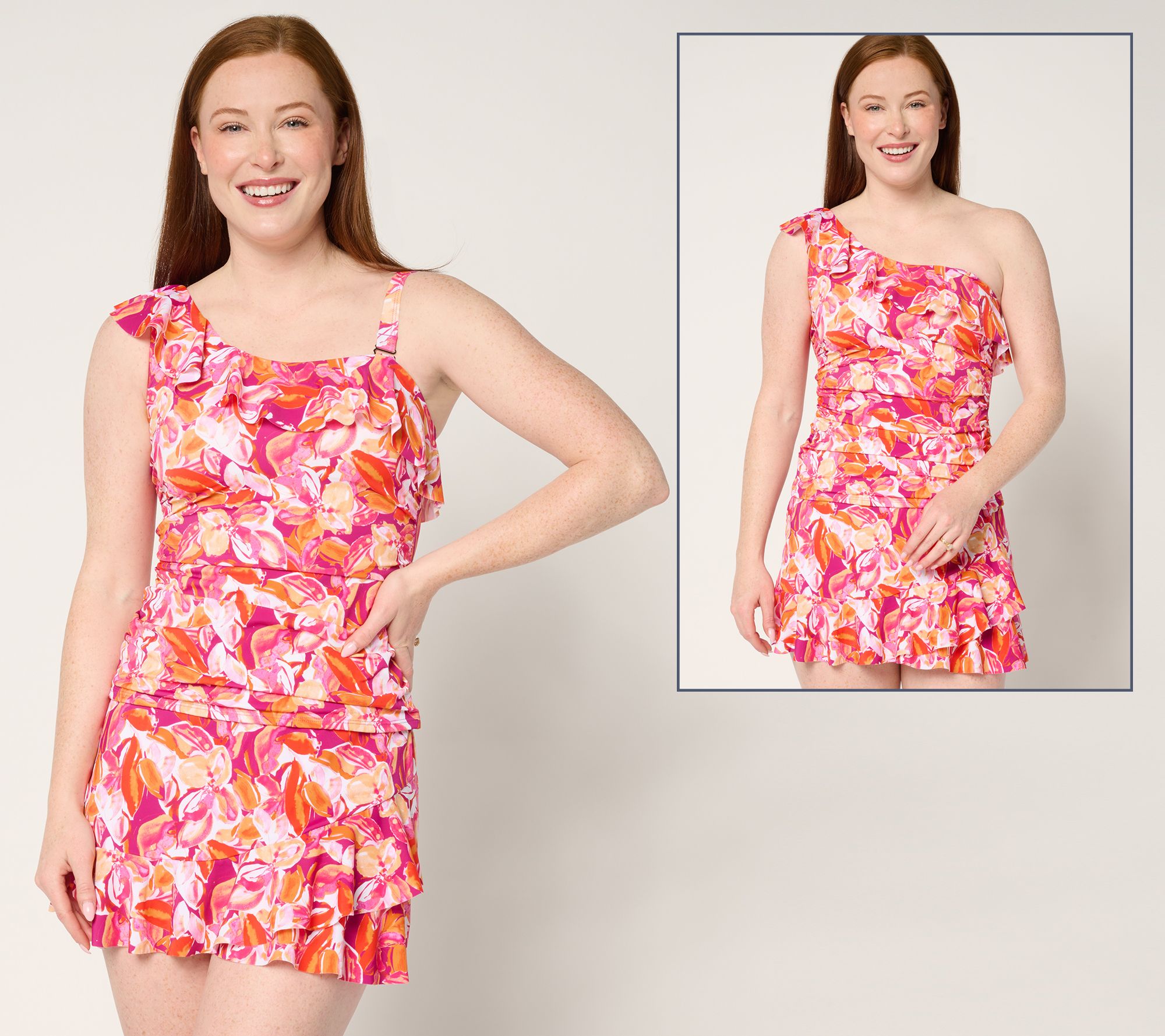 "As Is" Isaac Mizrahi Live! Bridgehampton Tankini Skirt Set