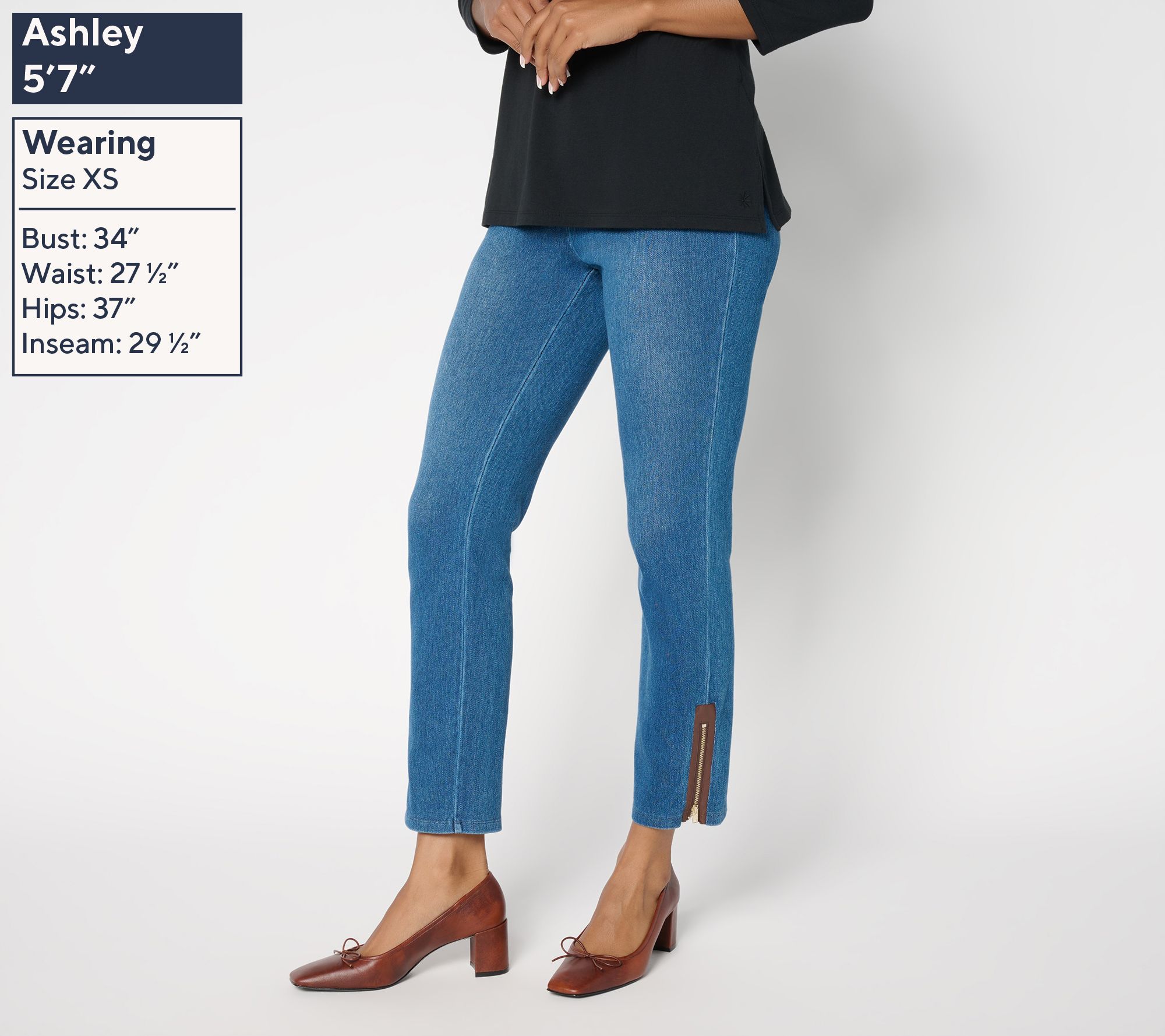 Women with Control Petite Prime Stretch Denim Ankle Jeans