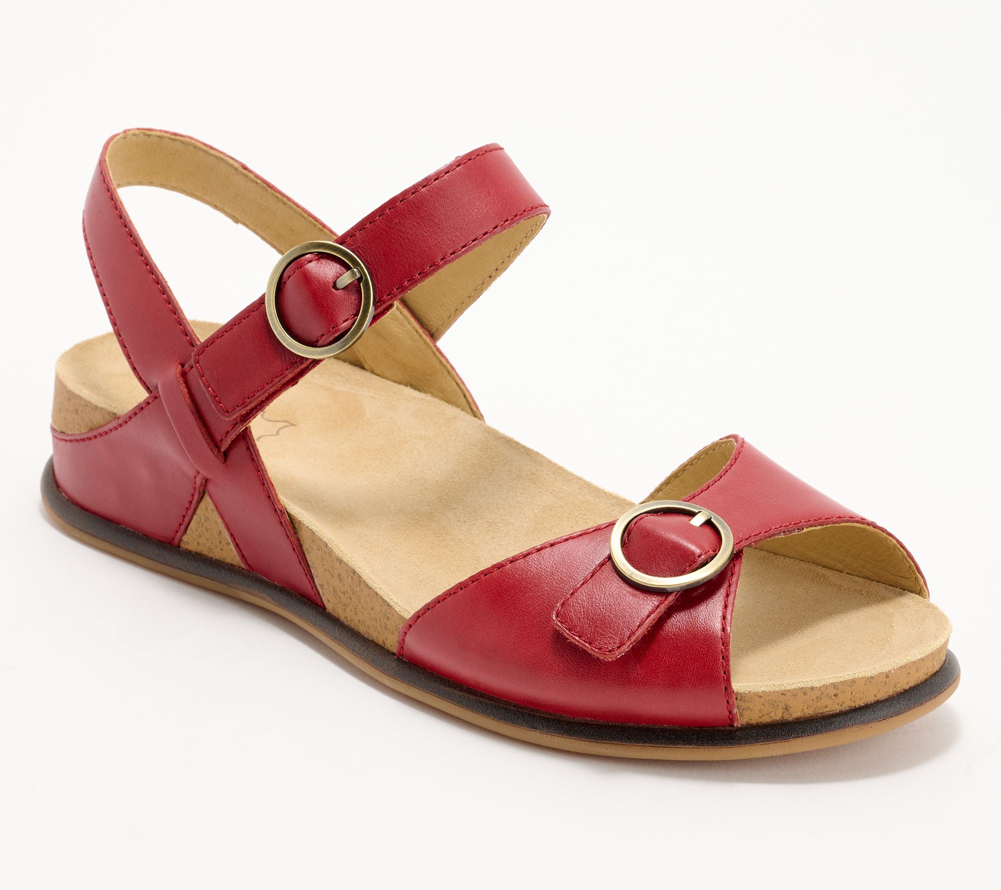 "As Is" Dansko Leather Adjustable Ankle Strap Sandals-Candace