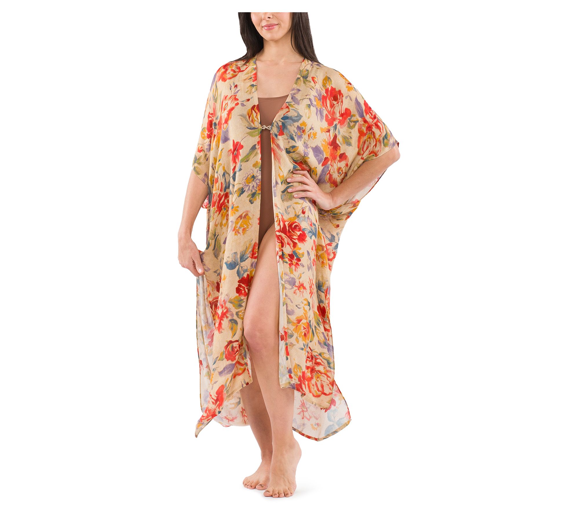 Patricia Nash Ruana Beach Cover-Up in Aegan Bloom
