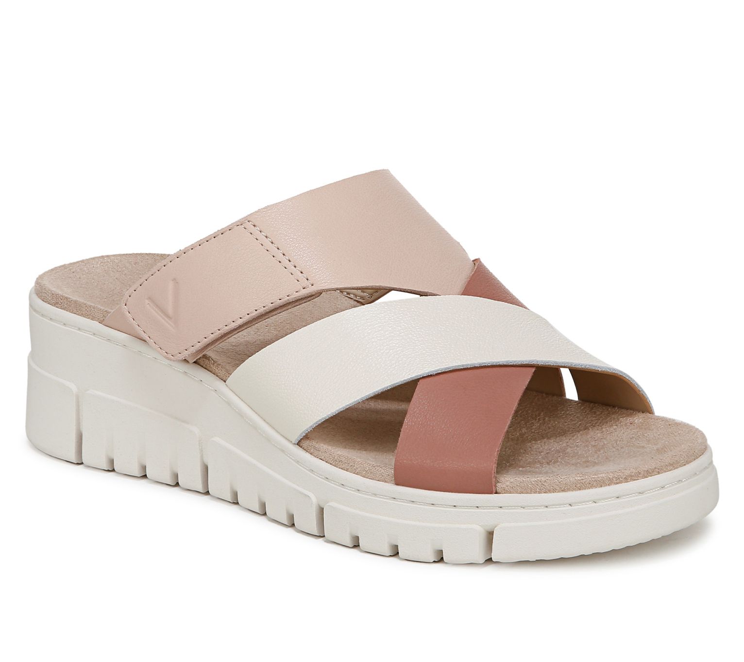 Vionic Leather Slide Sandals - Uptown Sunset