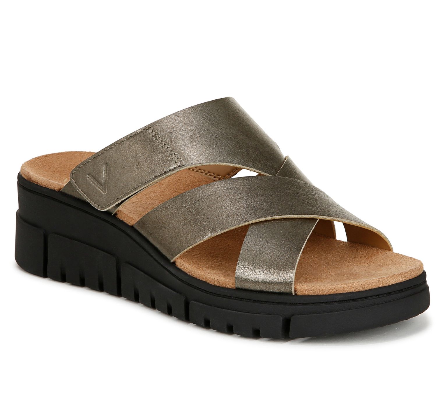 Vionic Leather Slide Sandals - Uptown Sunset