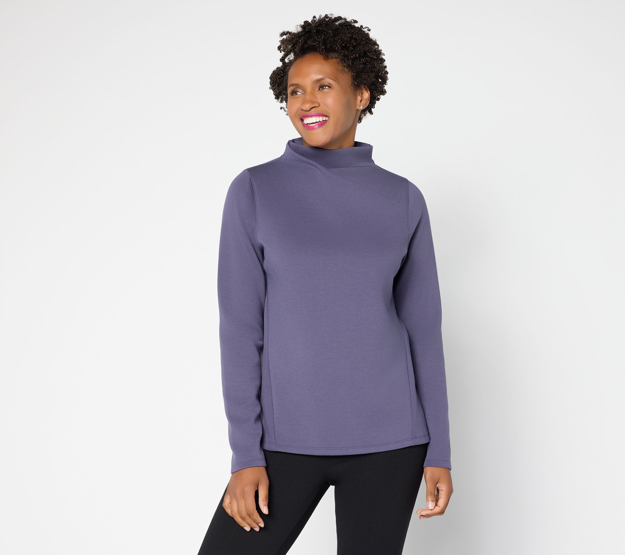 Martha Stewart Signature Comfort Stretch Crossover Top - QVC.com