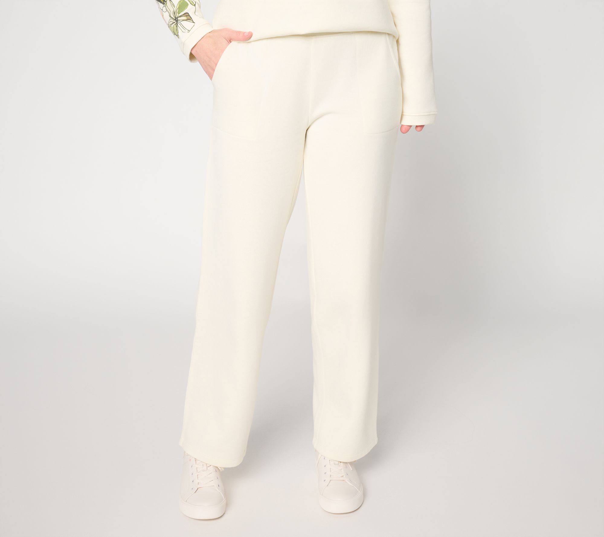 Susan Graver Regular CloudSoft Fleece Pull-On Pants