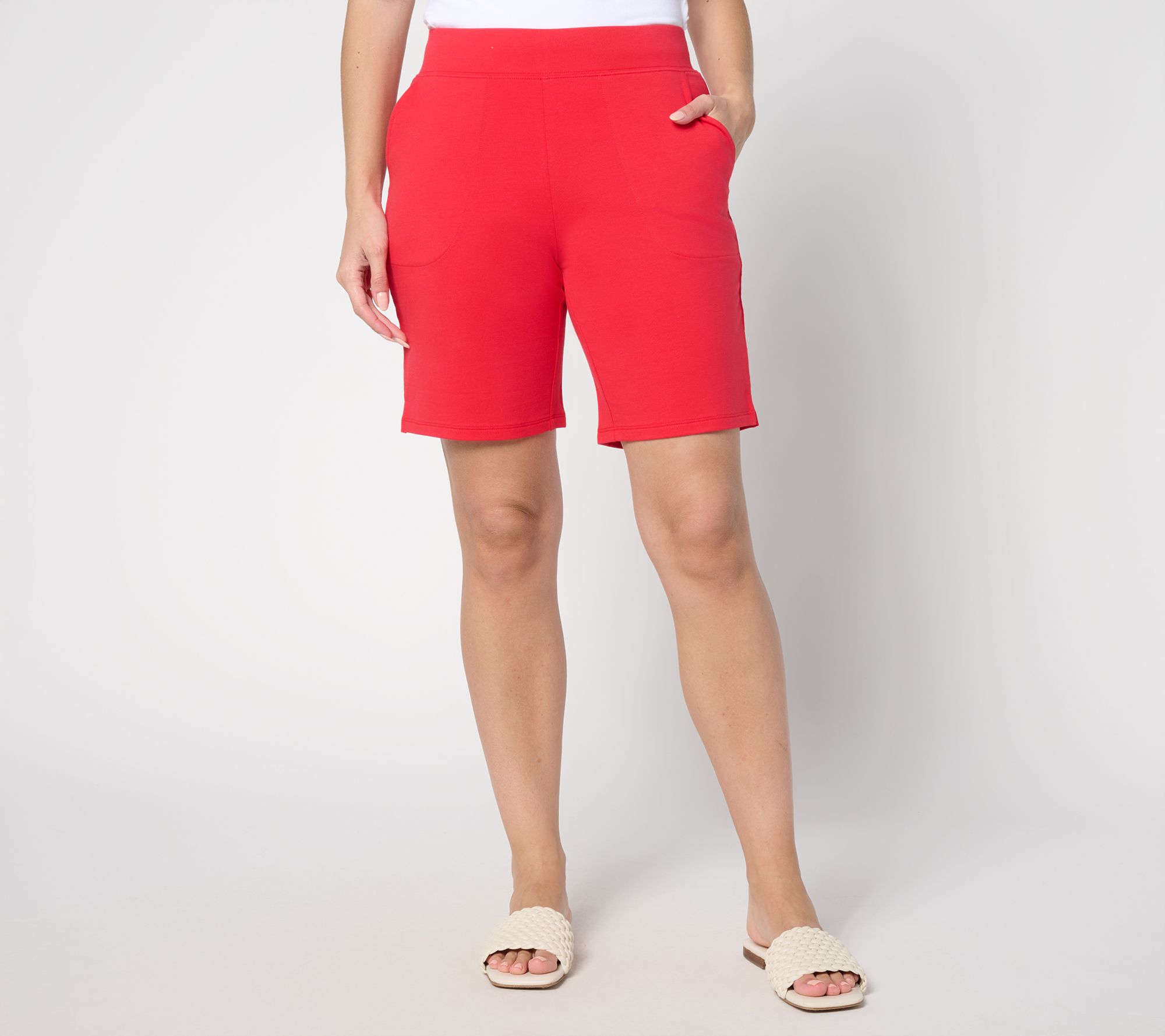 "As Is" Denim & Co. Easywear French Terry Tall Short