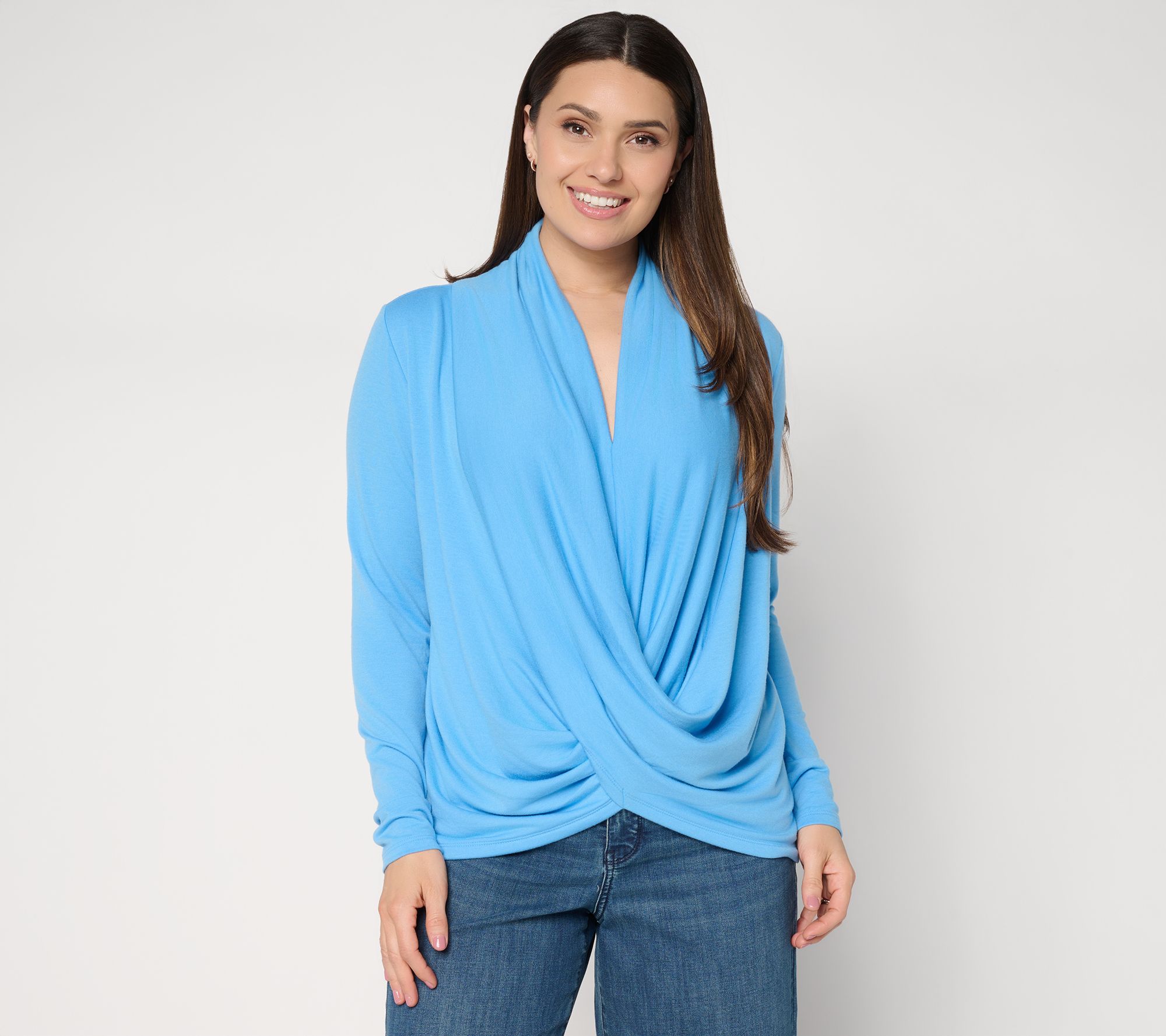 Mally Roncal Fabulush Knit Draped Front Top