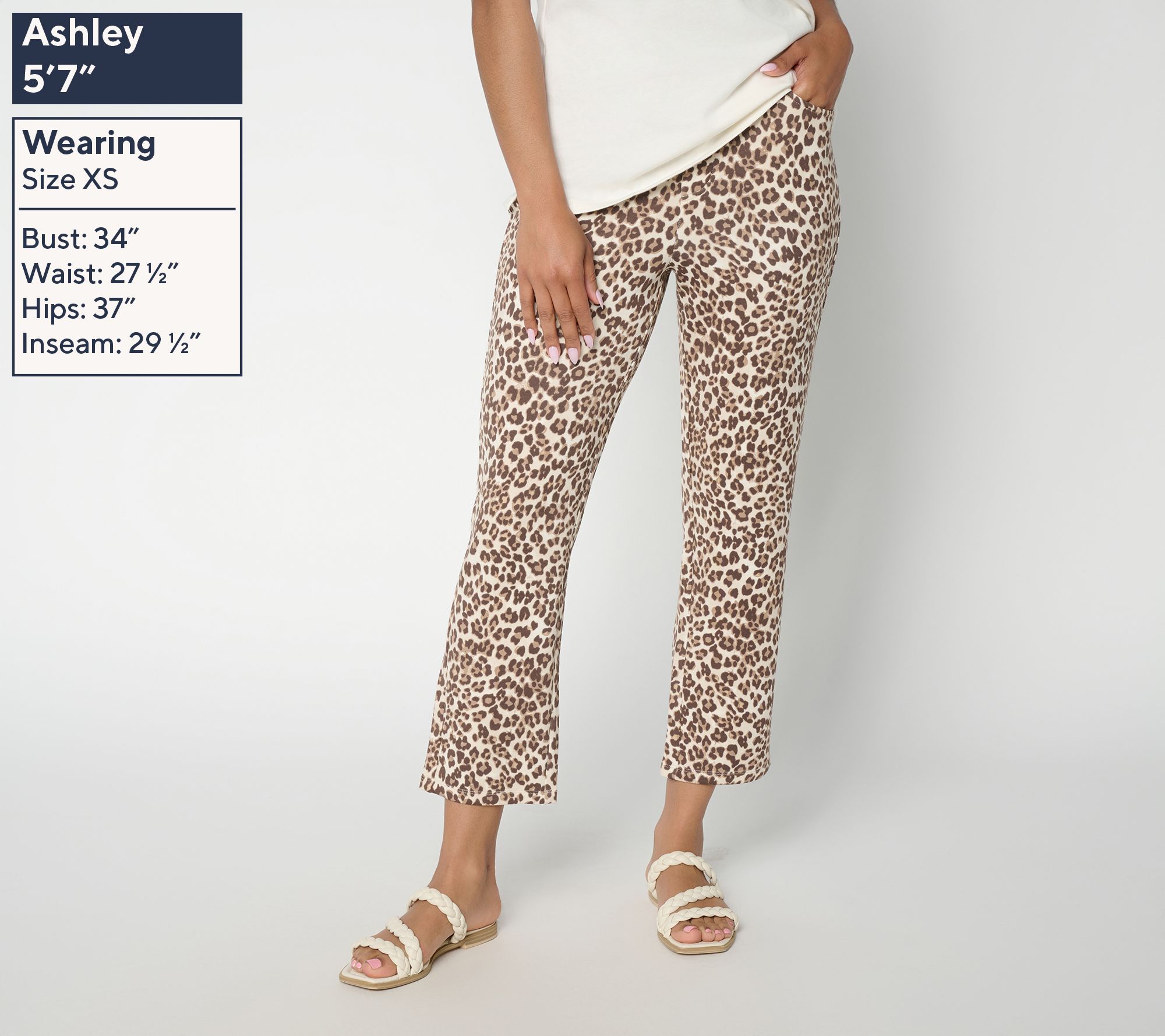 Belle by Kim Gravel Regular ScubaLuxe 5 Pocket Crop Pant - QVC.com