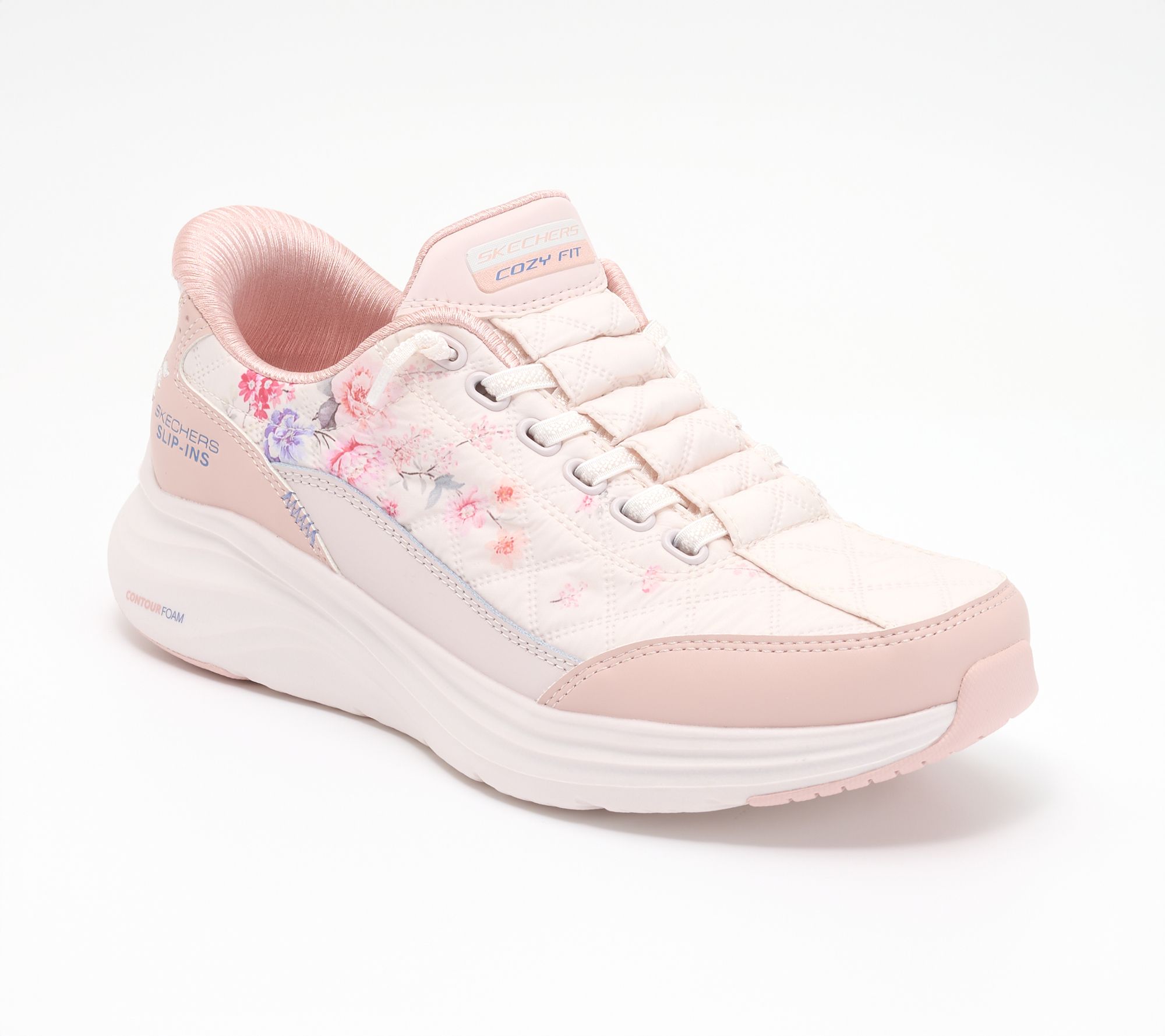 Skechers Slip-ins Cozy Fit Floral Contour Foam Sneakers