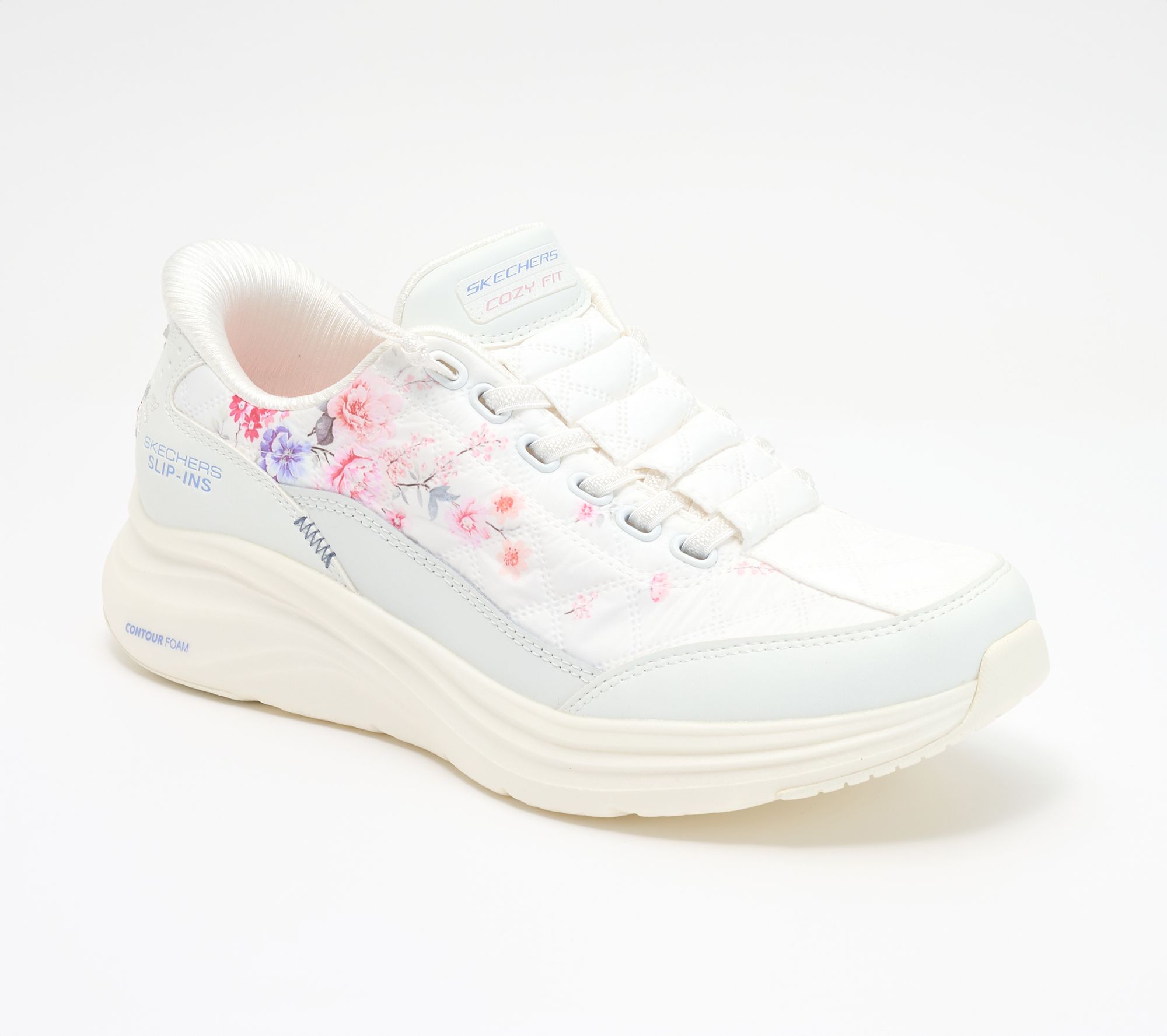 Skechers Slip-ins Cozy Fit Floral Contour Foam Sneakers