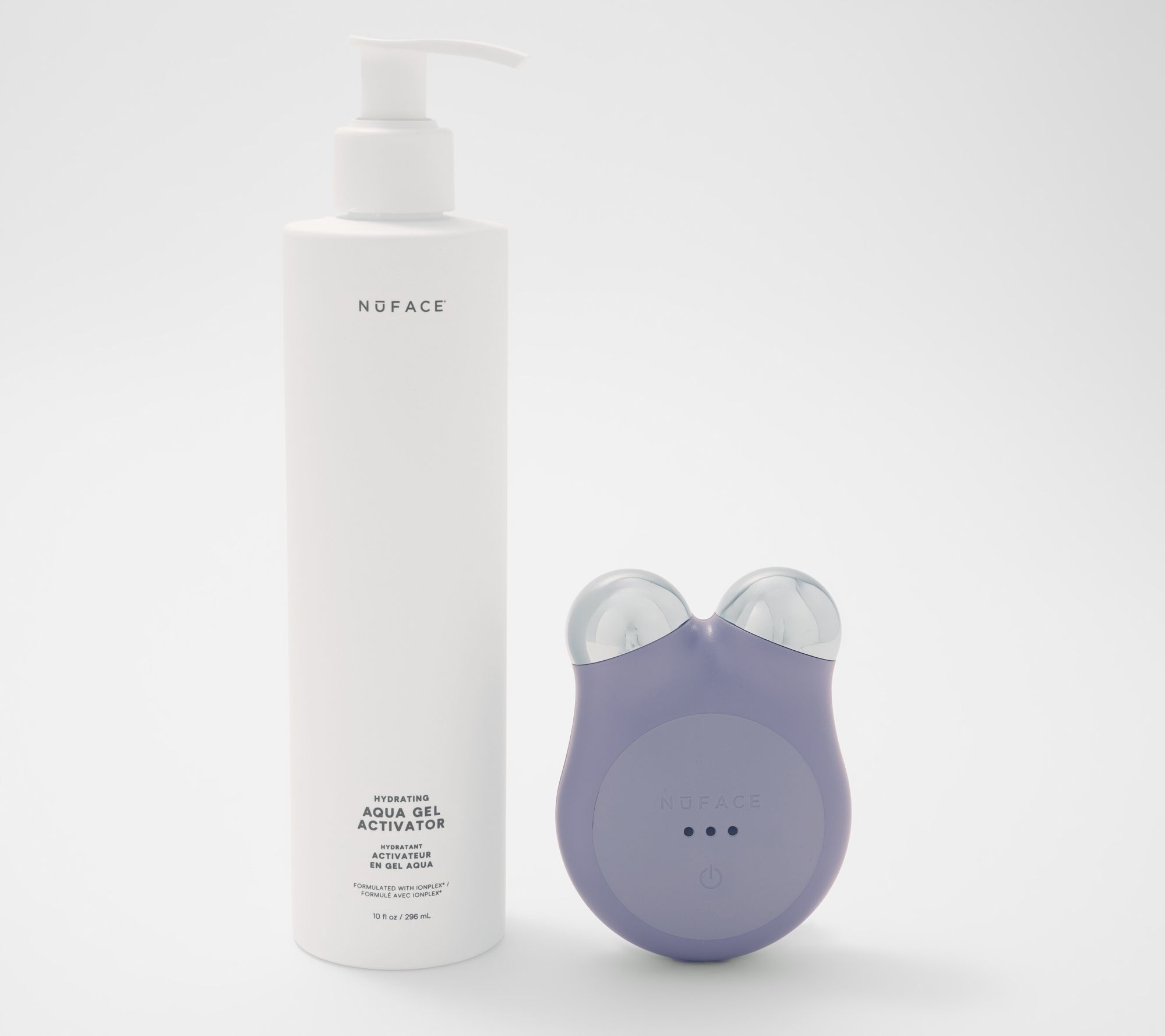 NuFACE Mini+ with 10oz Aqua Gel in Holiday Box - QVC.com