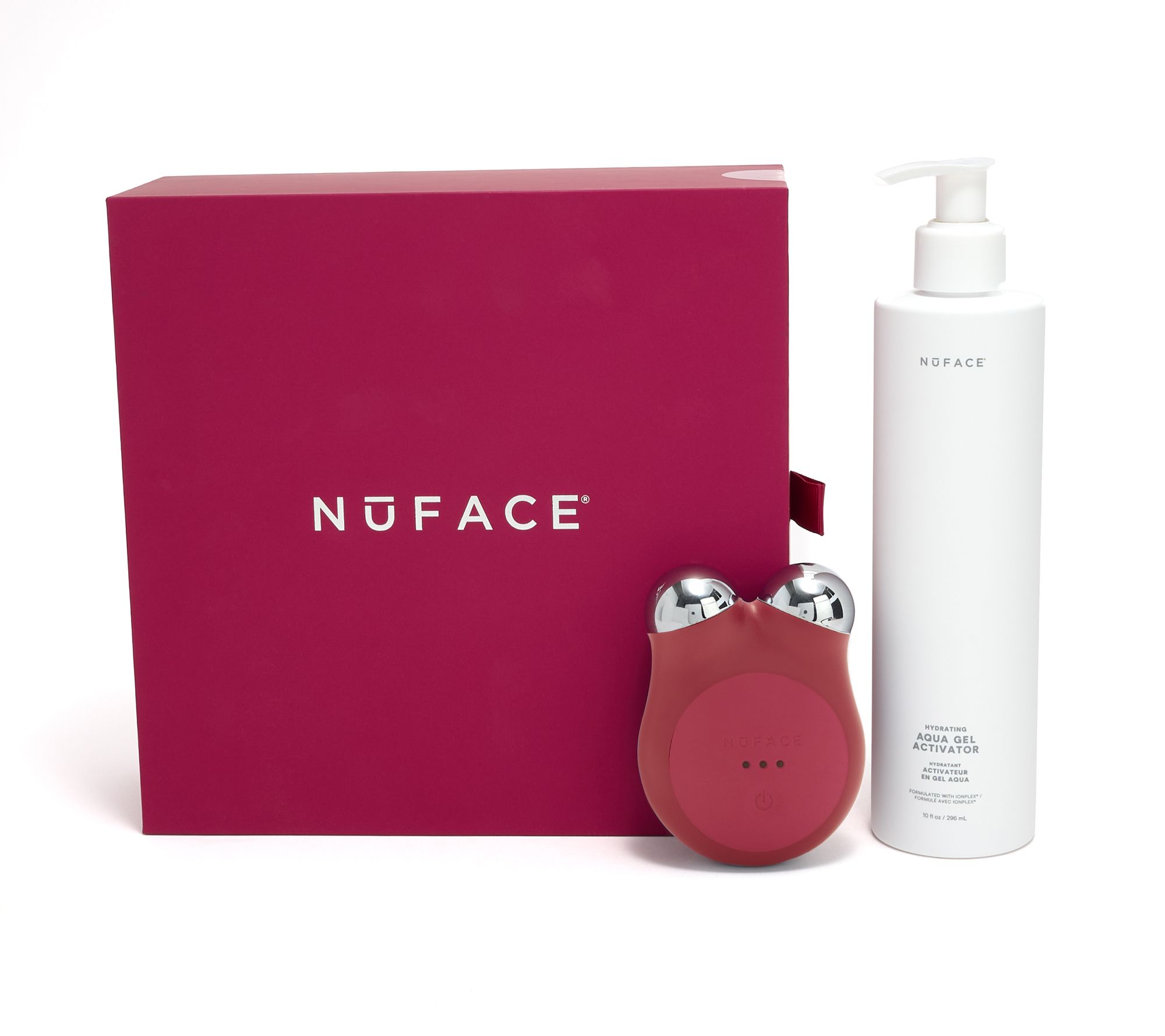 NuFACE Mini+ with 10oz Aqua Gel in Holiday Box