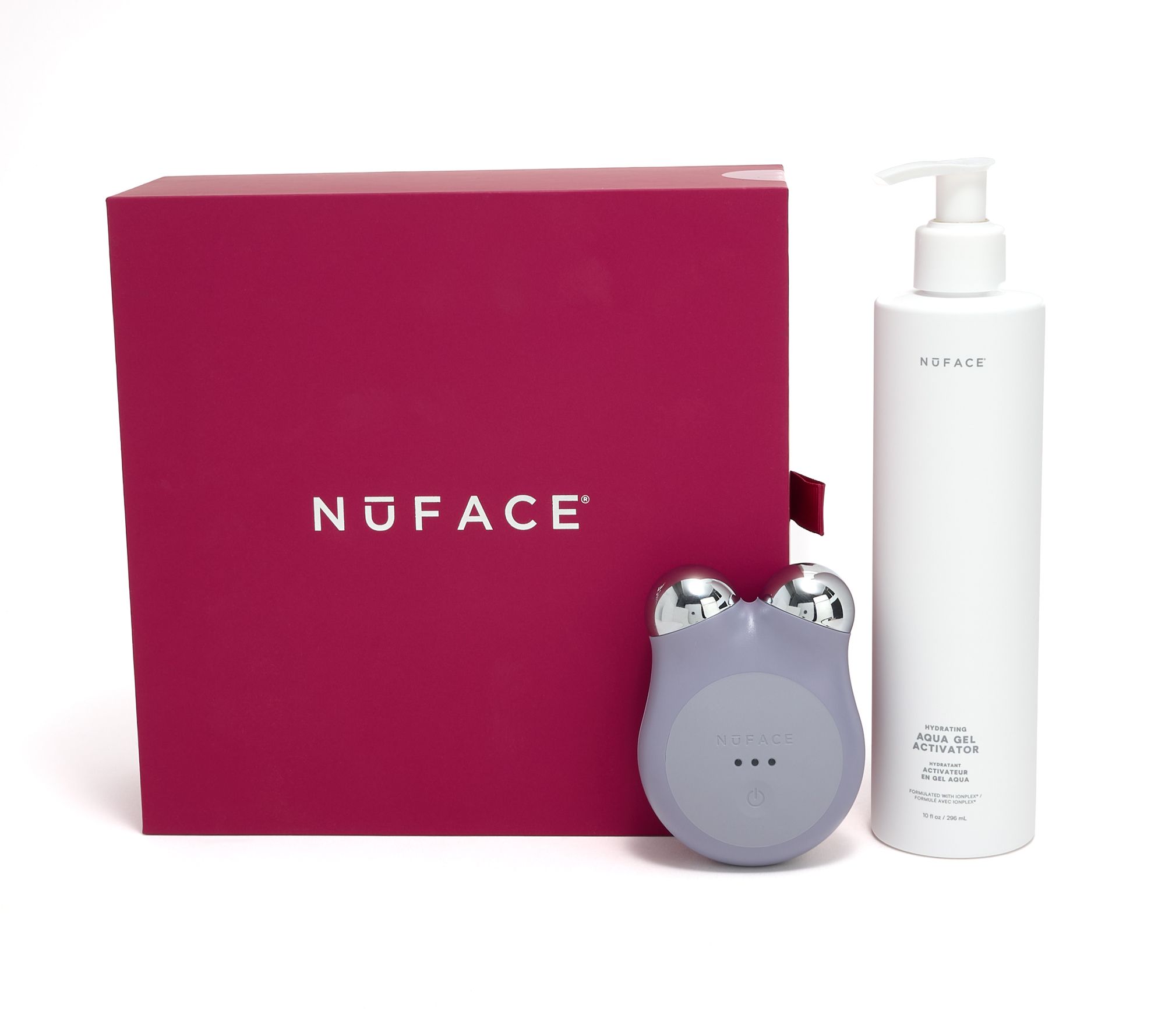 NuFACE Mini+ with 10oz Aqua Gel in Holiday Box