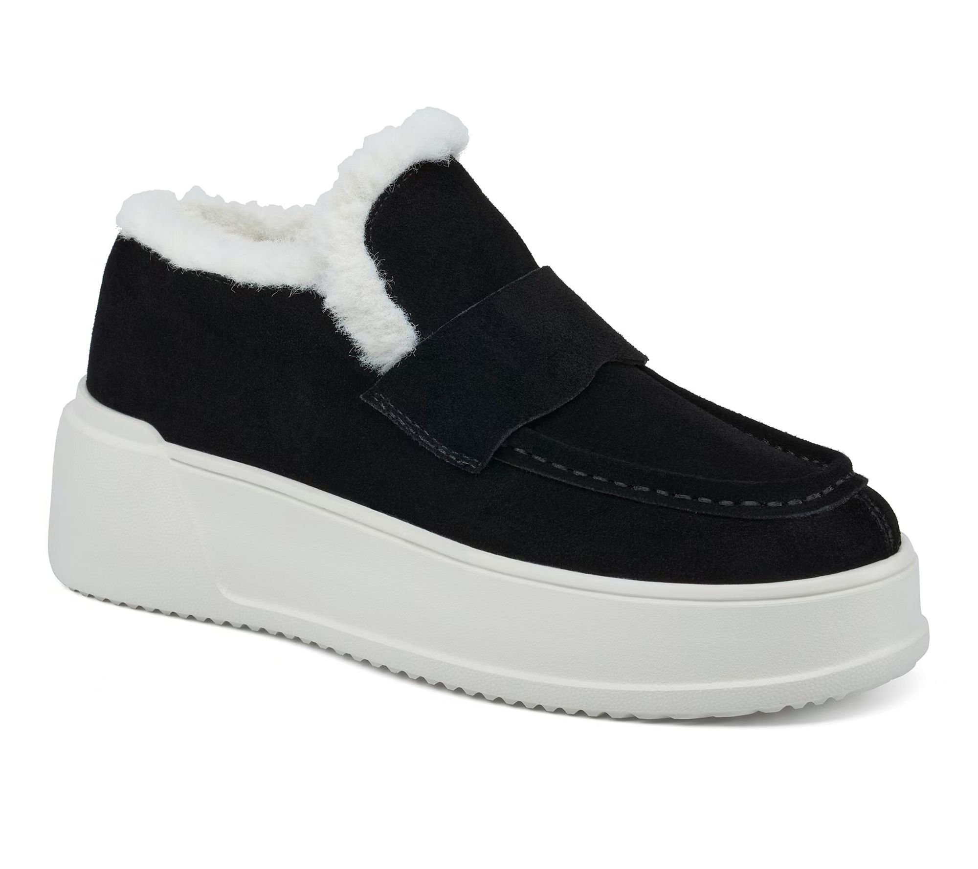 Jslides Fur Lined Sneaker - Junie - QVC.com