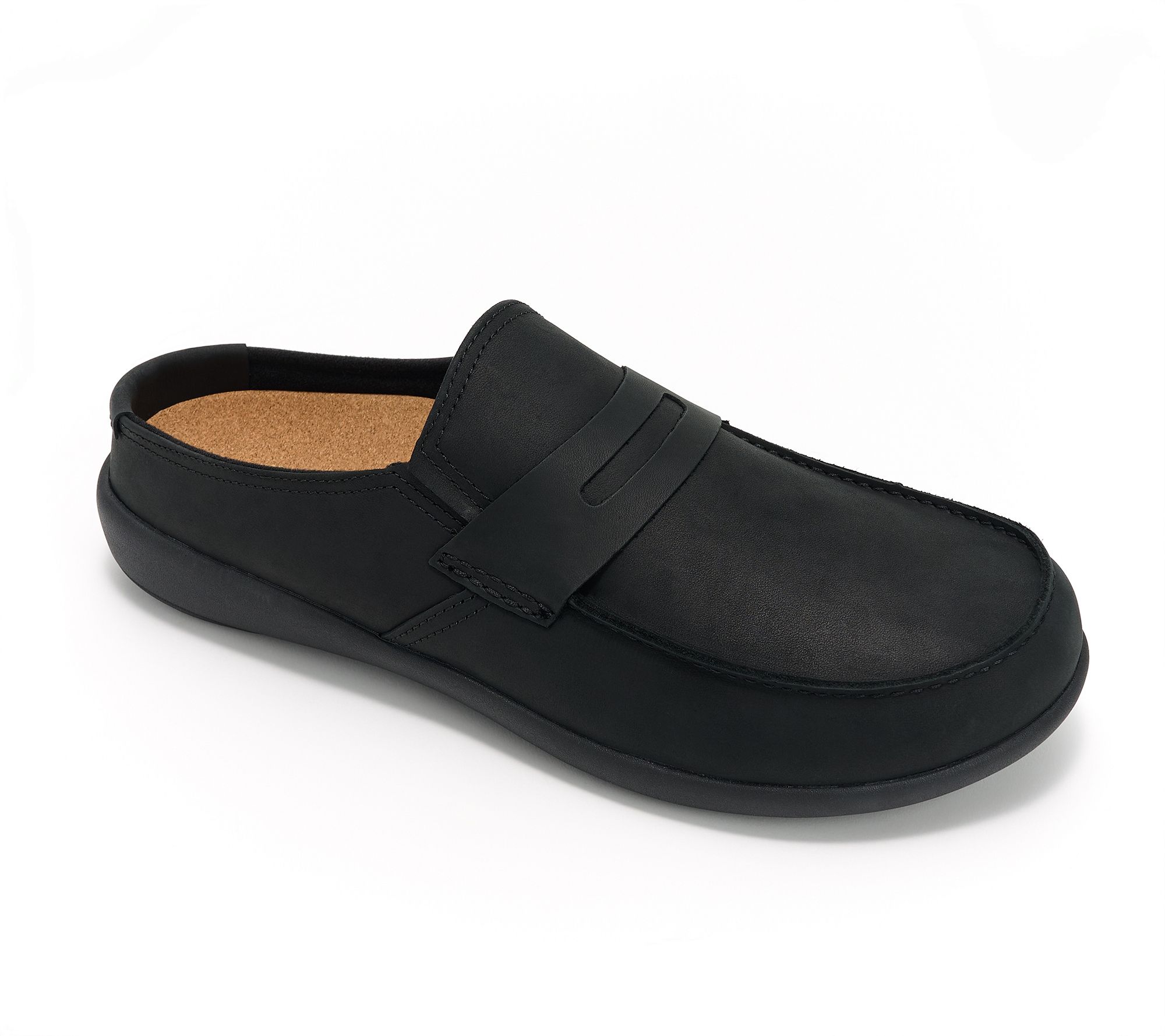 Revitalign Orthotic Men's Nubuck Leather Slides - Fresco