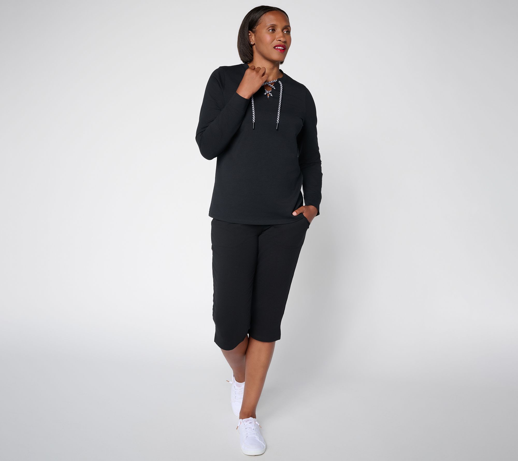  Denim & Co. Active Regular EasyWear French Terry Set