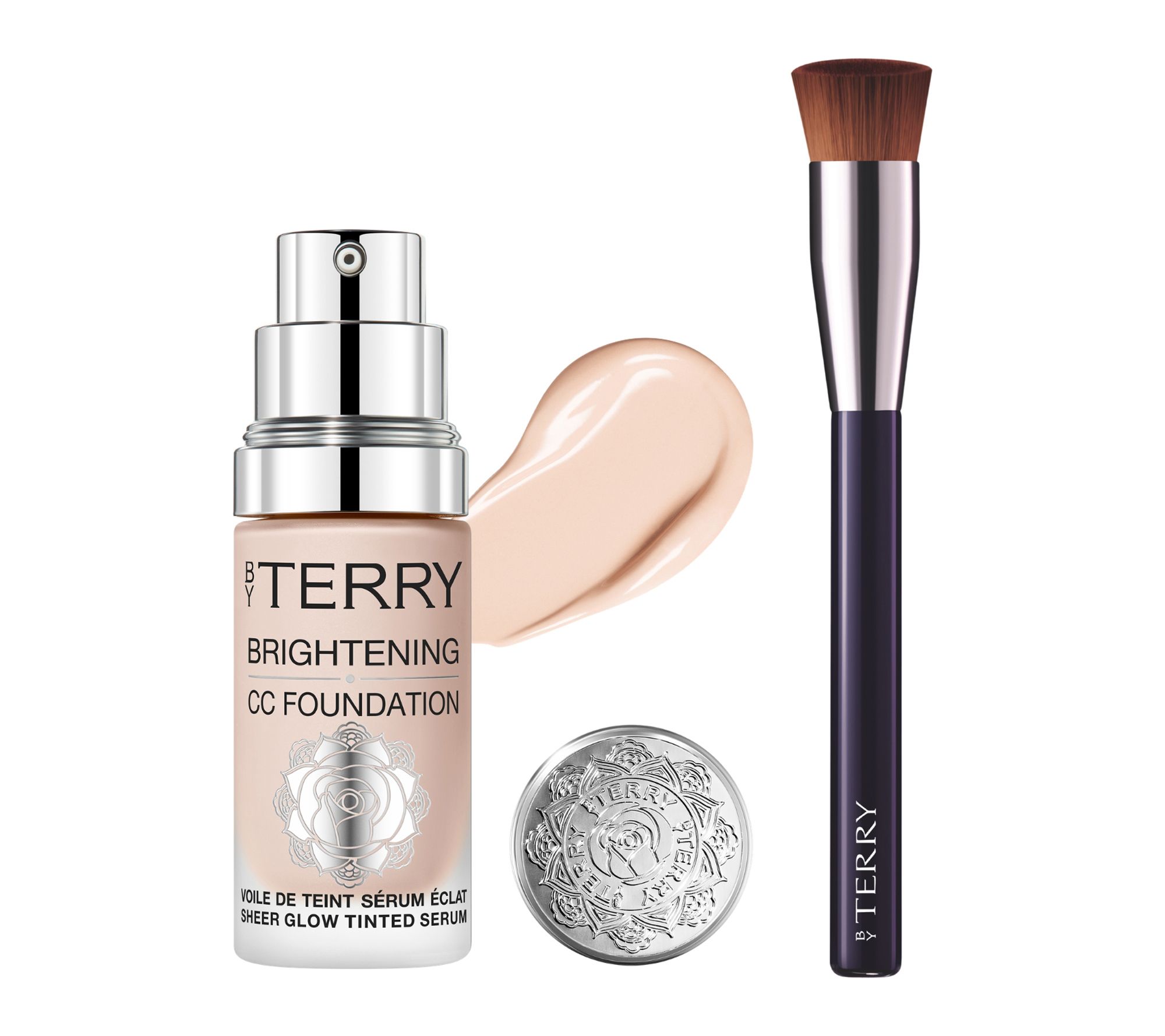 By Terry Brightening CC Foundation and Brush Set - QVC.com