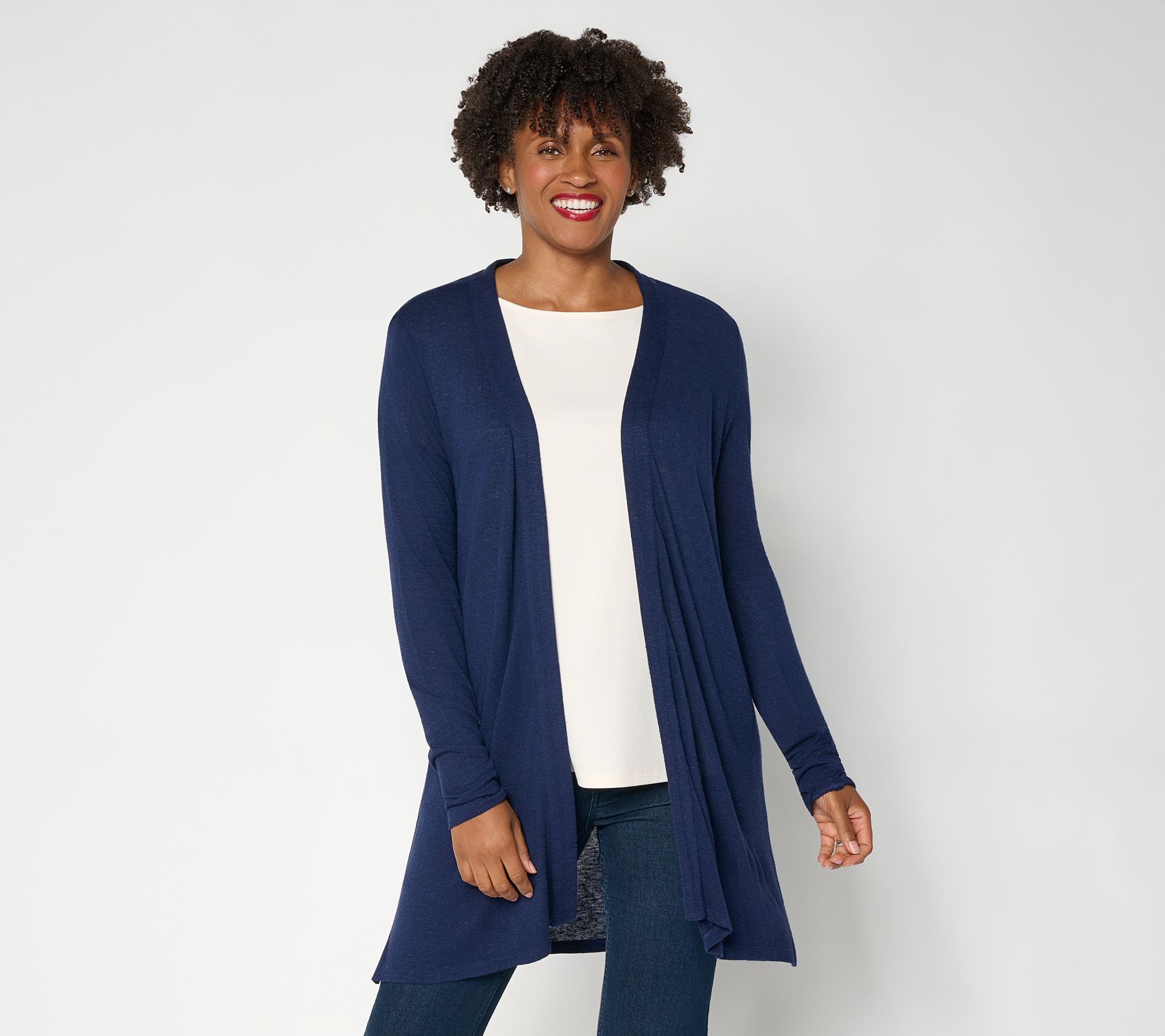 BEAUTIFUL by Lawrence Zarian Petite Slub Knit Duster