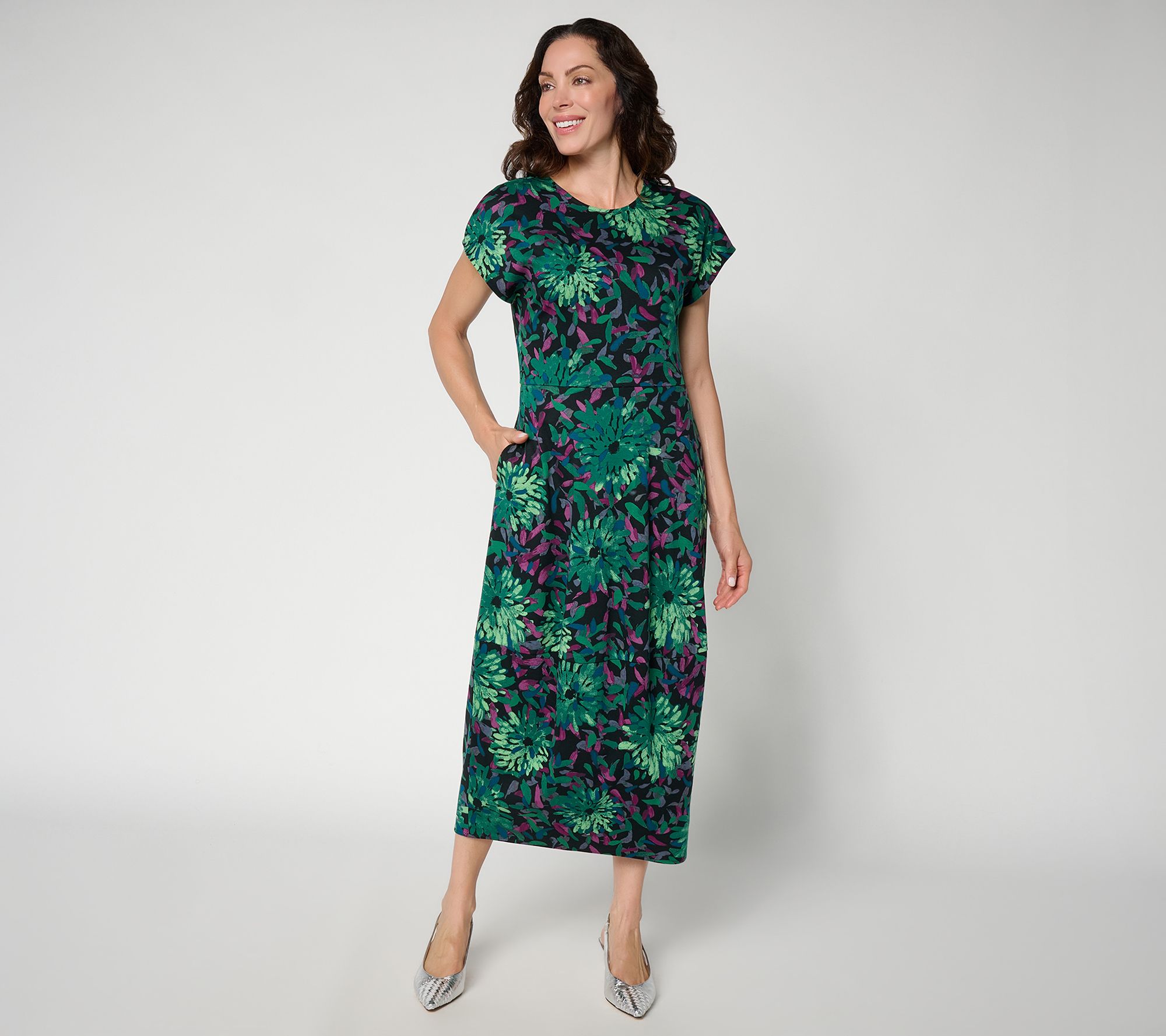 Carla Rockmore Collection Petite 100% Cotton Barrel Dress