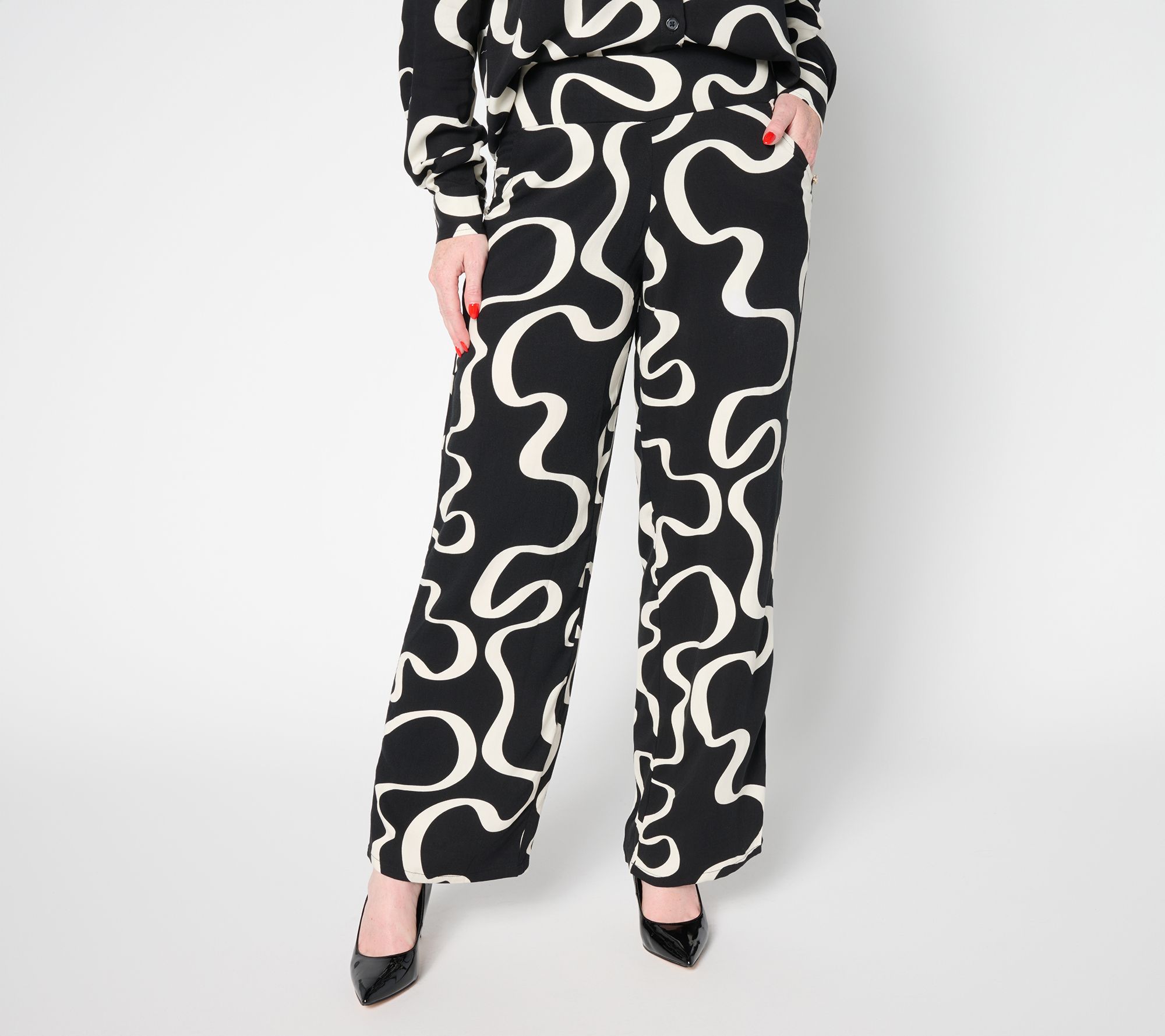 "As Is" Brandis Dress Out Loud Petite Print or Solid Relaxed Pants