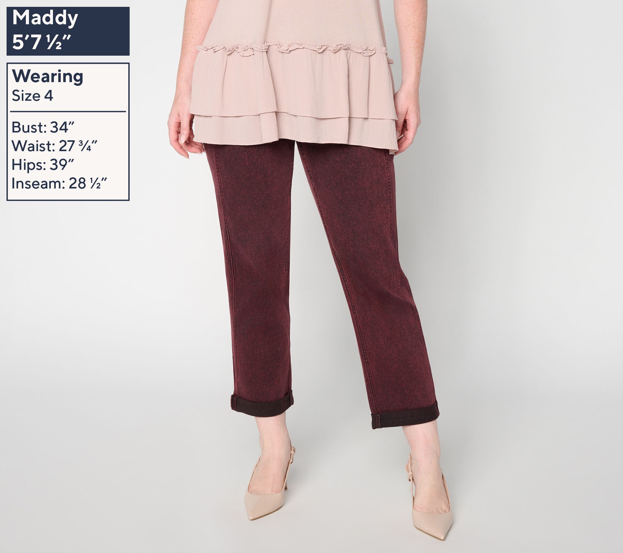 LOGO by Lori Goldstein Acid Wash Boyfriend Jeans | QVC