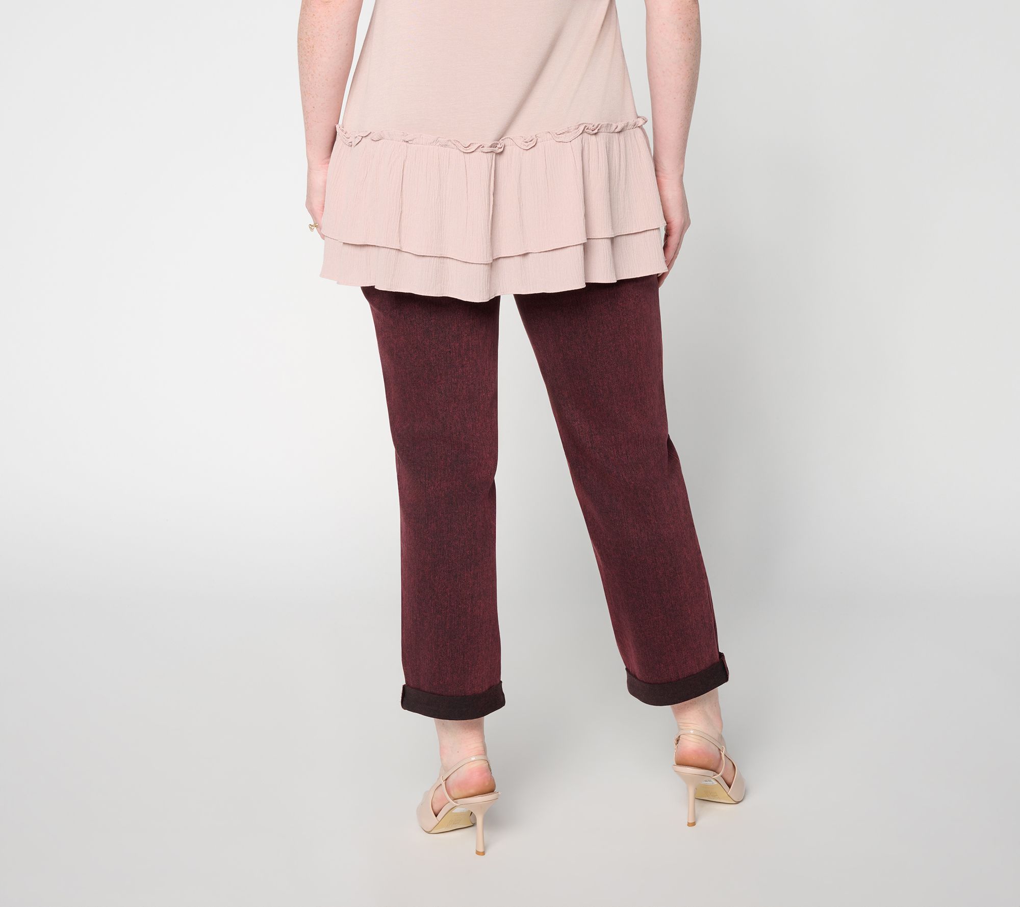 LOGO by Lori Goldstein Acid Wash Boyfriend Jeans | QVC