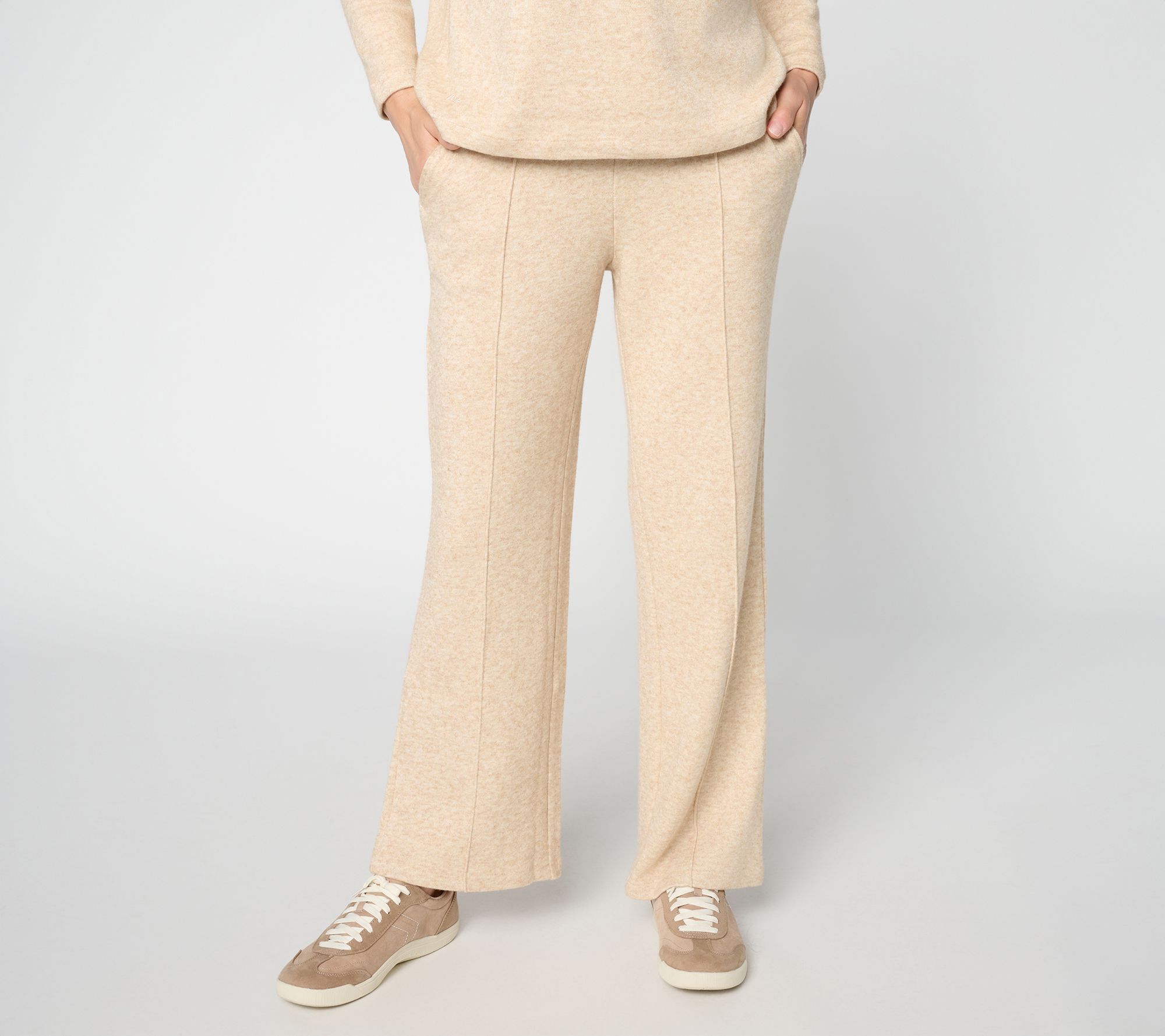 Me Time by Jennie Garth Petite Heathered Knit Pull-On Pants