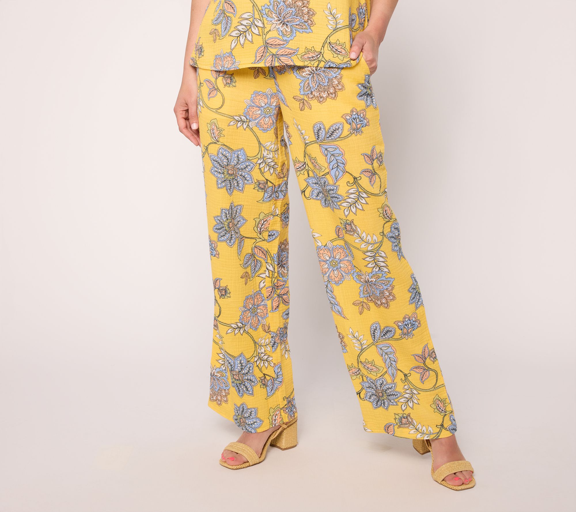 "As Is" Peace Love World Petite Boheme Full Length Wide Leg Pants