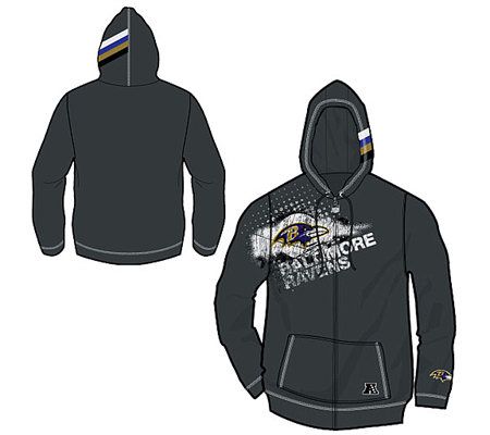 Baltimore Ravens NFL Team Apparel Women's Destressed Hoodie