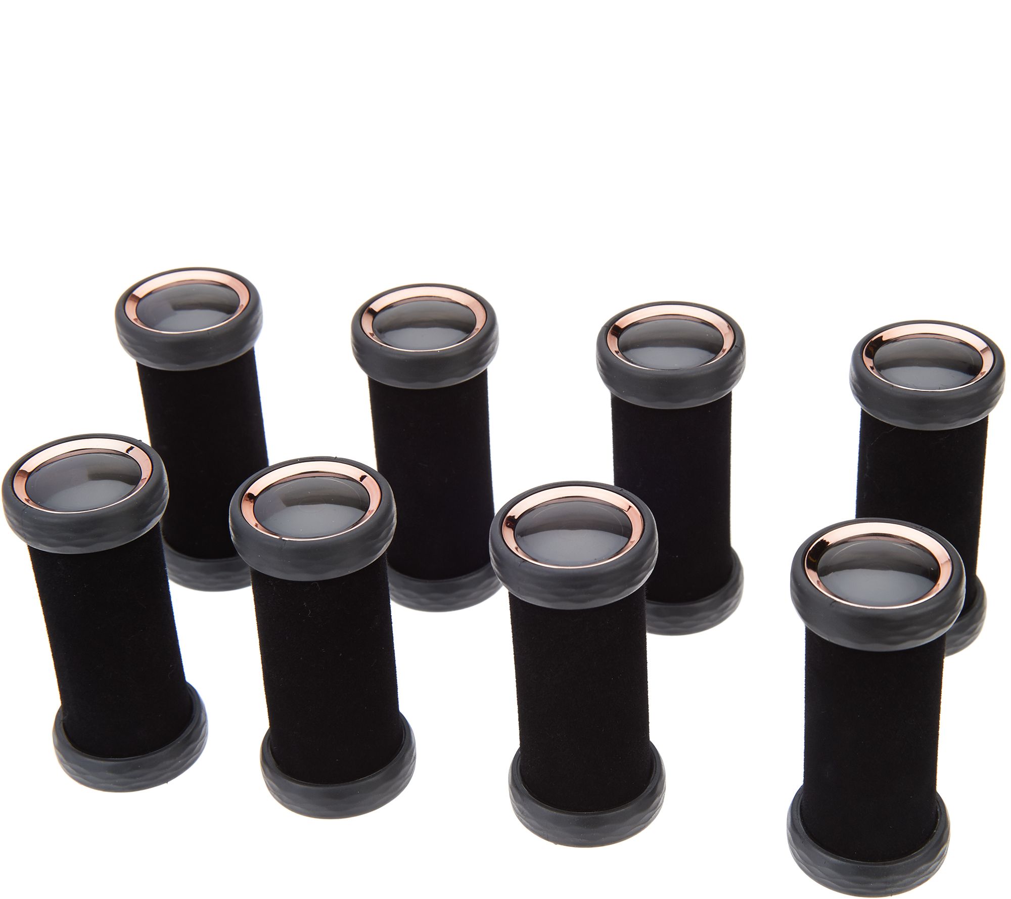 "As Is"T3 Micro Set of 8 Volumizing Velvet Flocked Hot Rollers