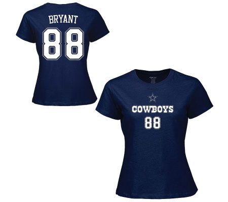 NFL Dallas Cowboys Dez Bryant Women's Name & Number T-Shirt 