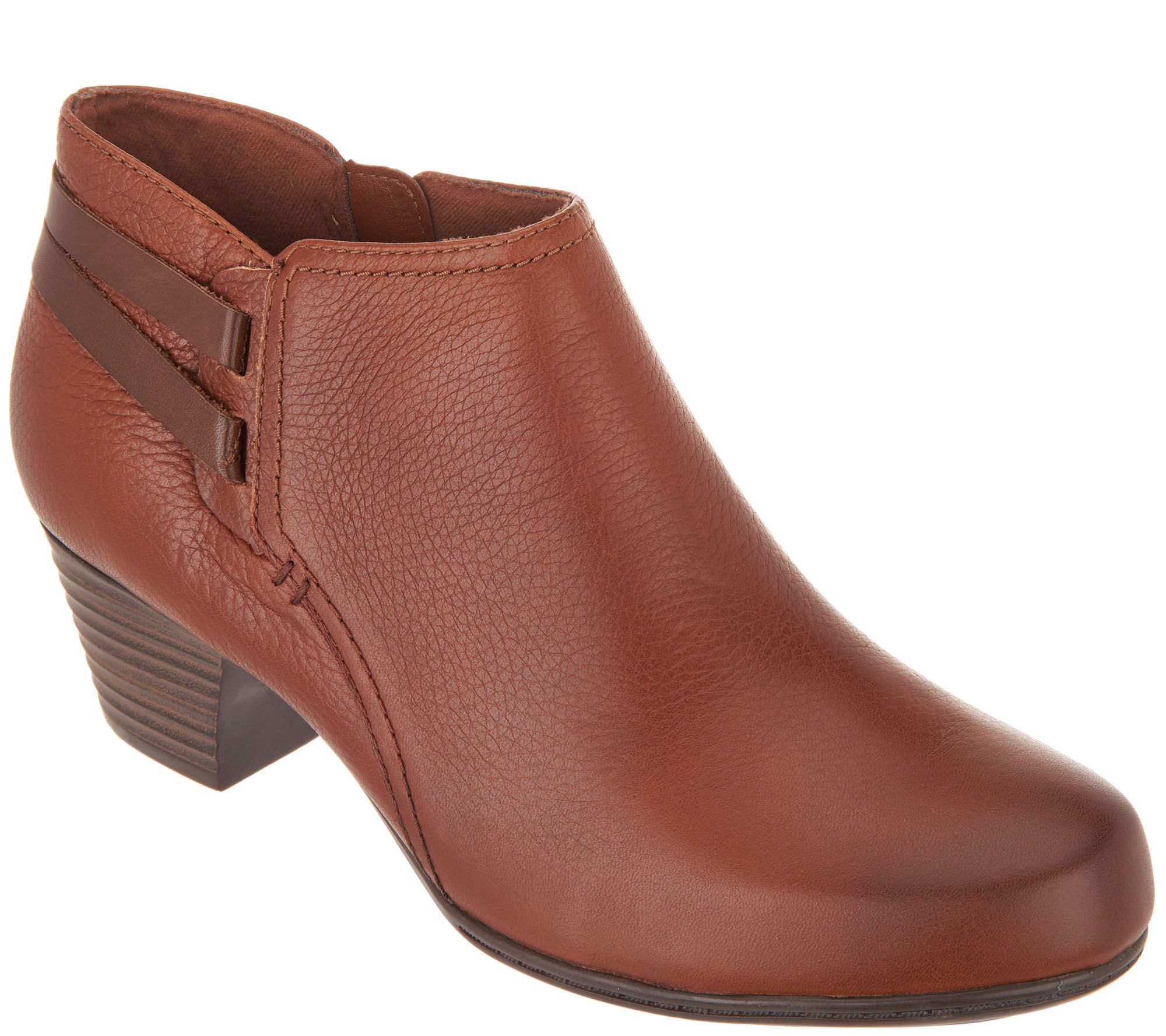 Clarks Collection Leather Strap Booties 