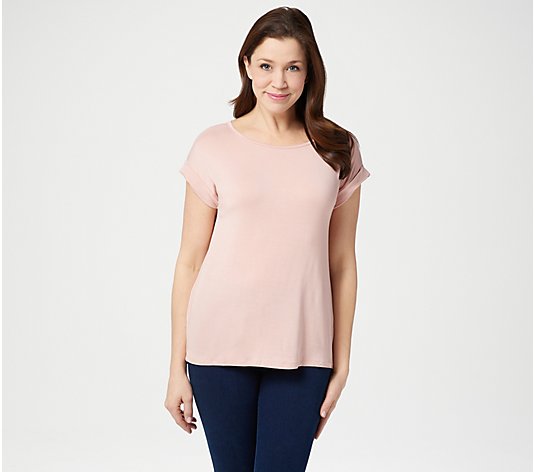 "As Is" Lisa Rinna Collection Pleated Back Tee