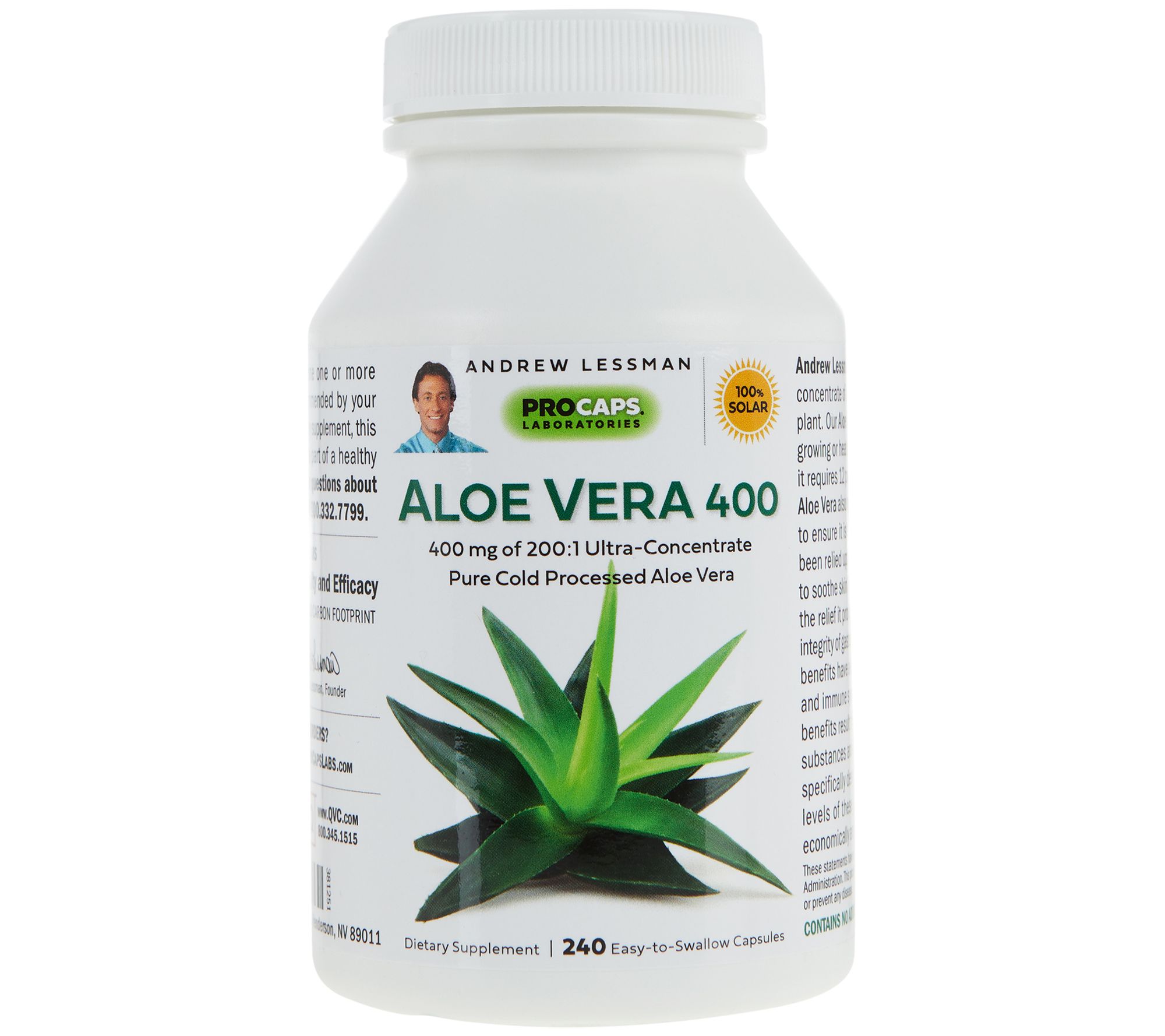 Andrew Lessman Aloe Vera 400 240 Capsules Qvc Com