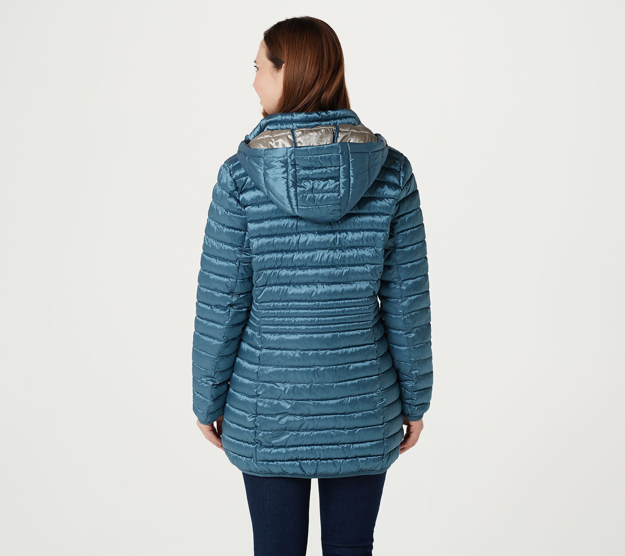 Nuage Solid or Printed Packable Puffer Jacket with Removable Hood