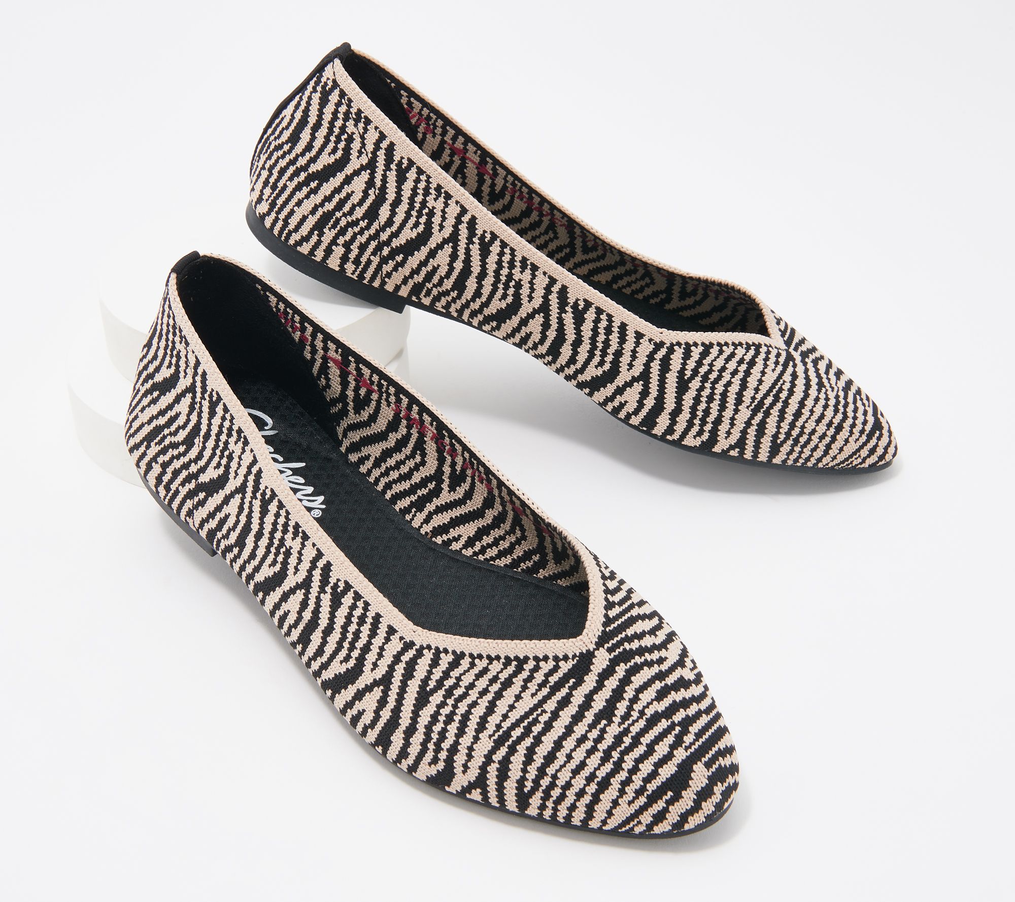 "As Is" Skechers Animal Print Washable Knit Slip-On Cleo Claw-Some