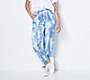 Dennis Basso Regular Printed Charmeuse Pull-on Ankle Pants